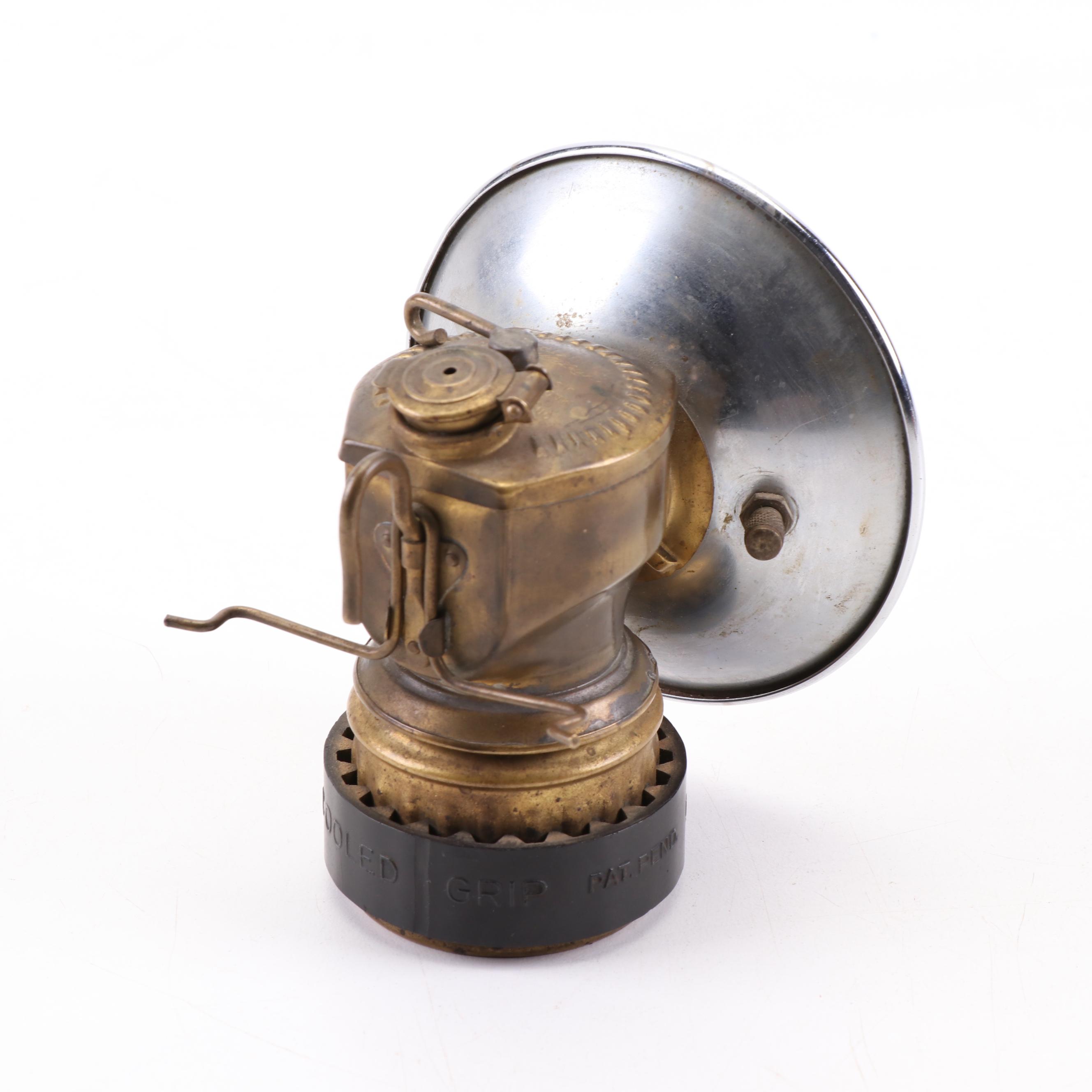 Justrite Areamlined Miner's Carbide Lamp, 1930s