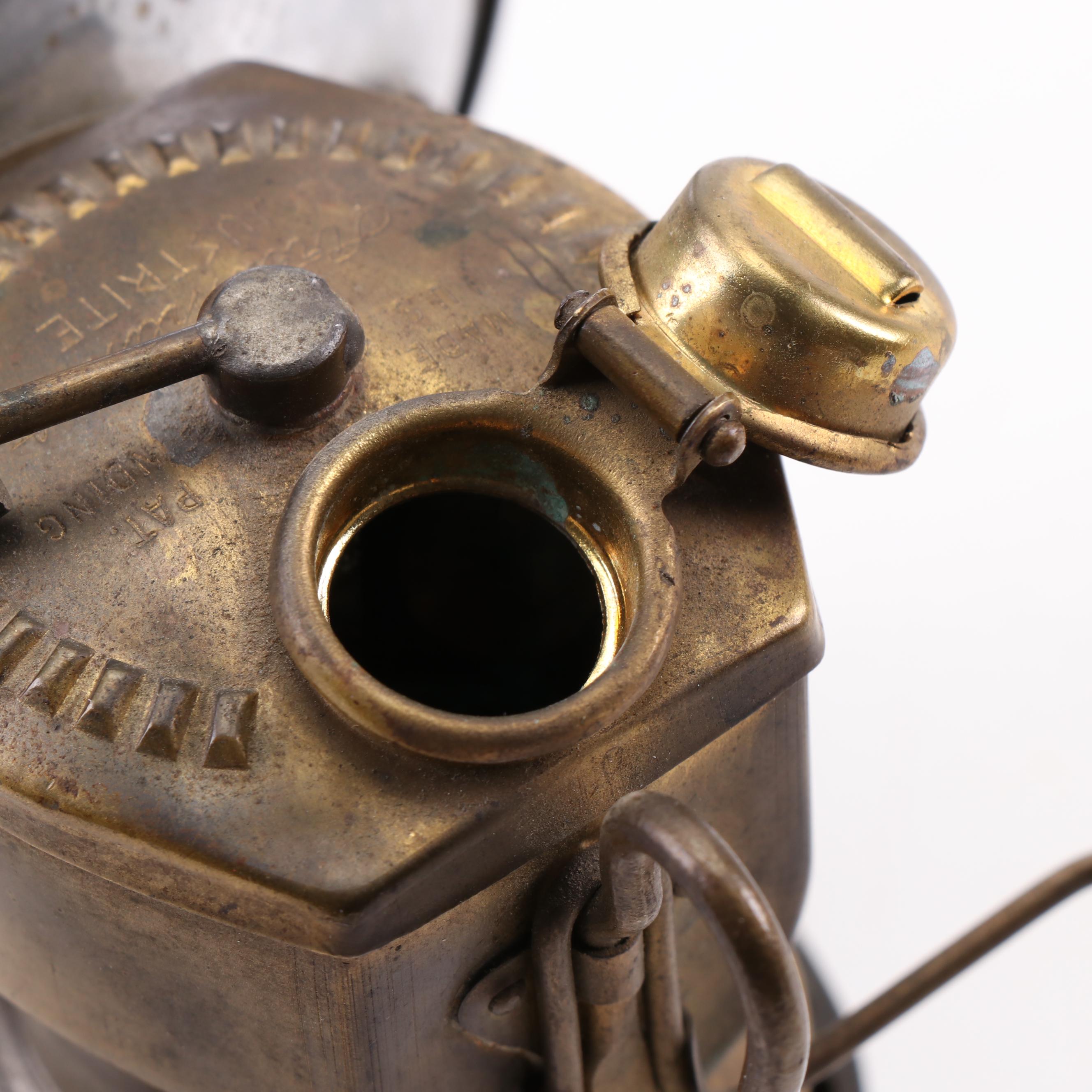 Justrite Areamlined Miner's Carbide Lamp, 1930s