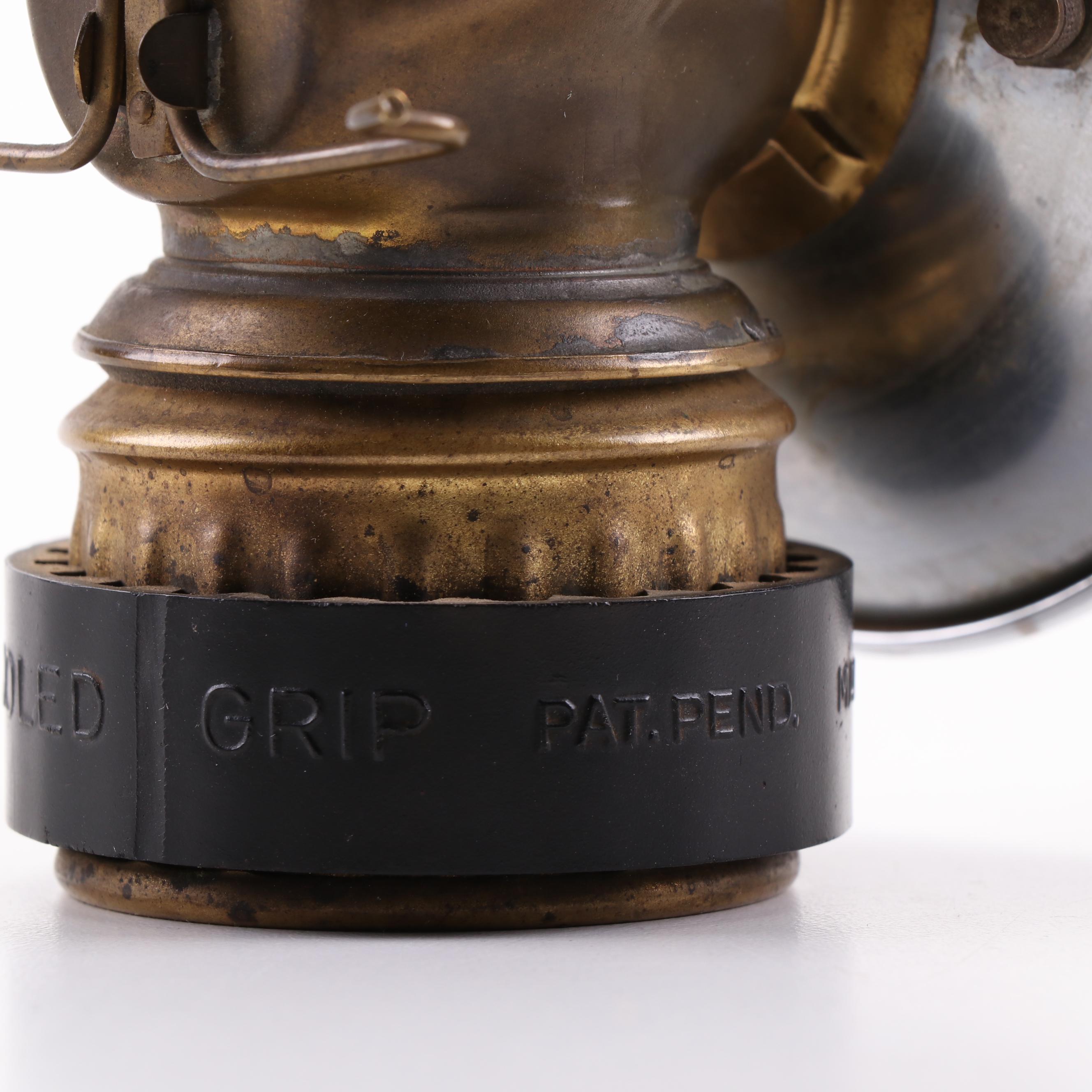 Justrite Areamlined Miner's Carbide Lamp, 1930s