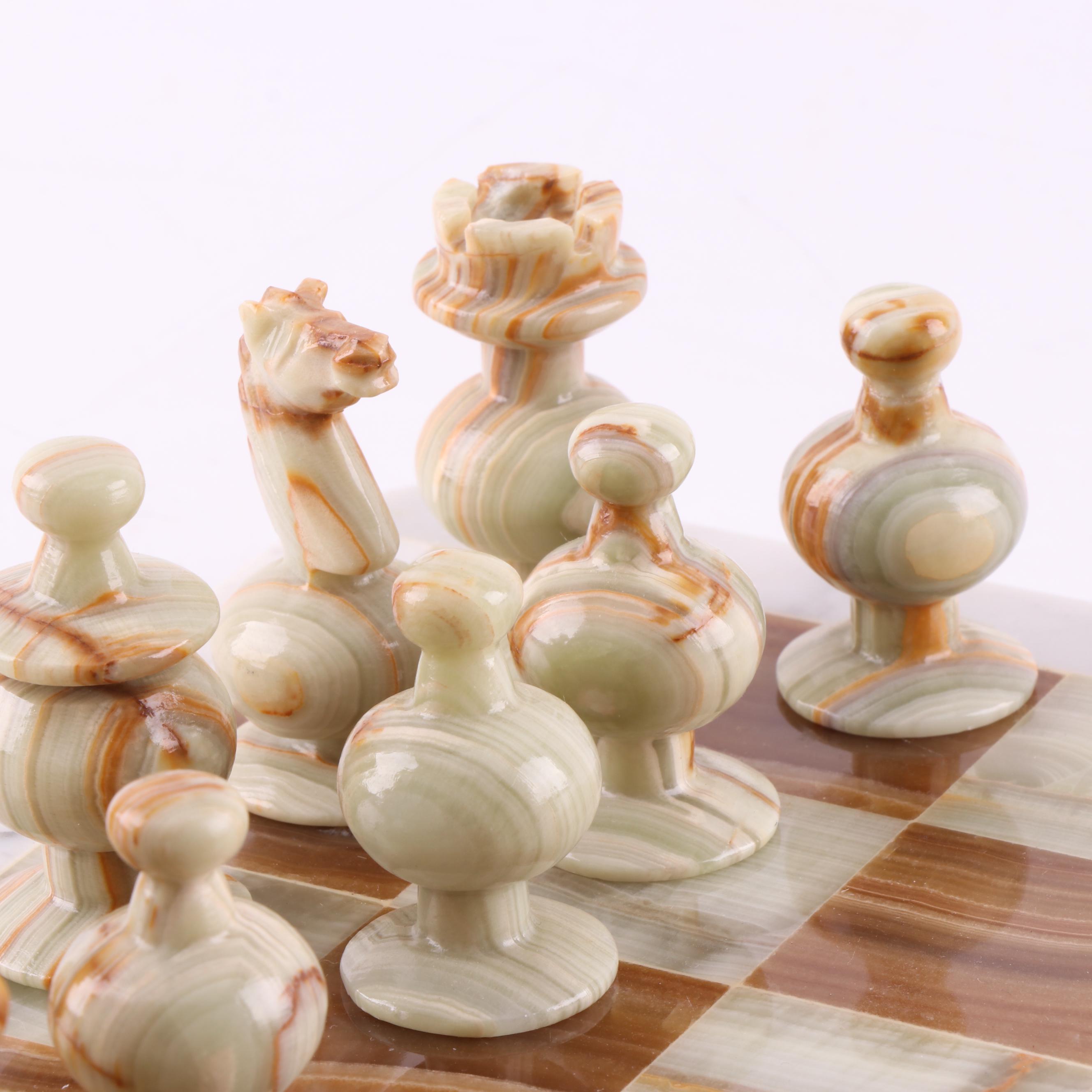 Agate and Marble Chess Set