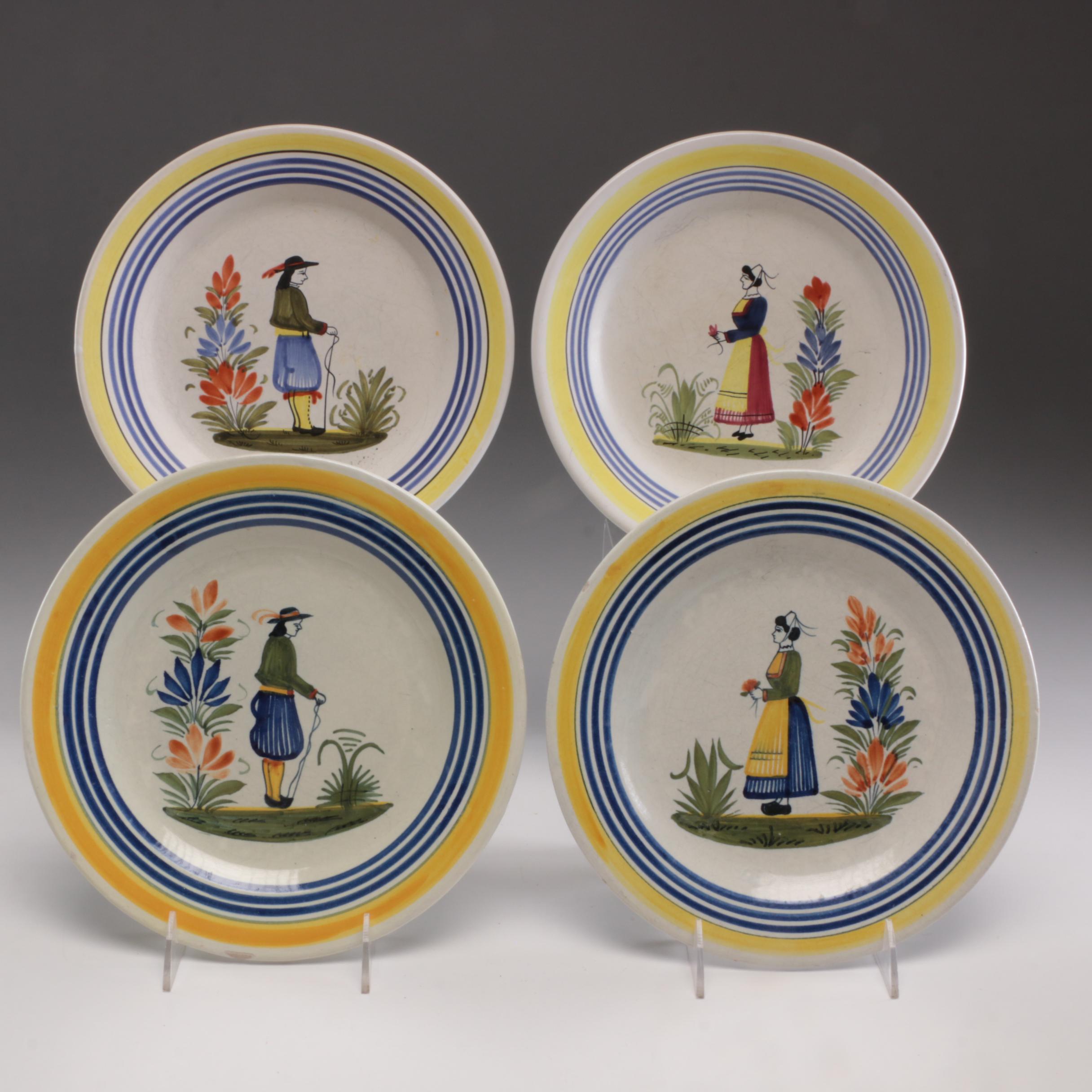 Henriot Quimper French Serveware and Tableware Including Tureen