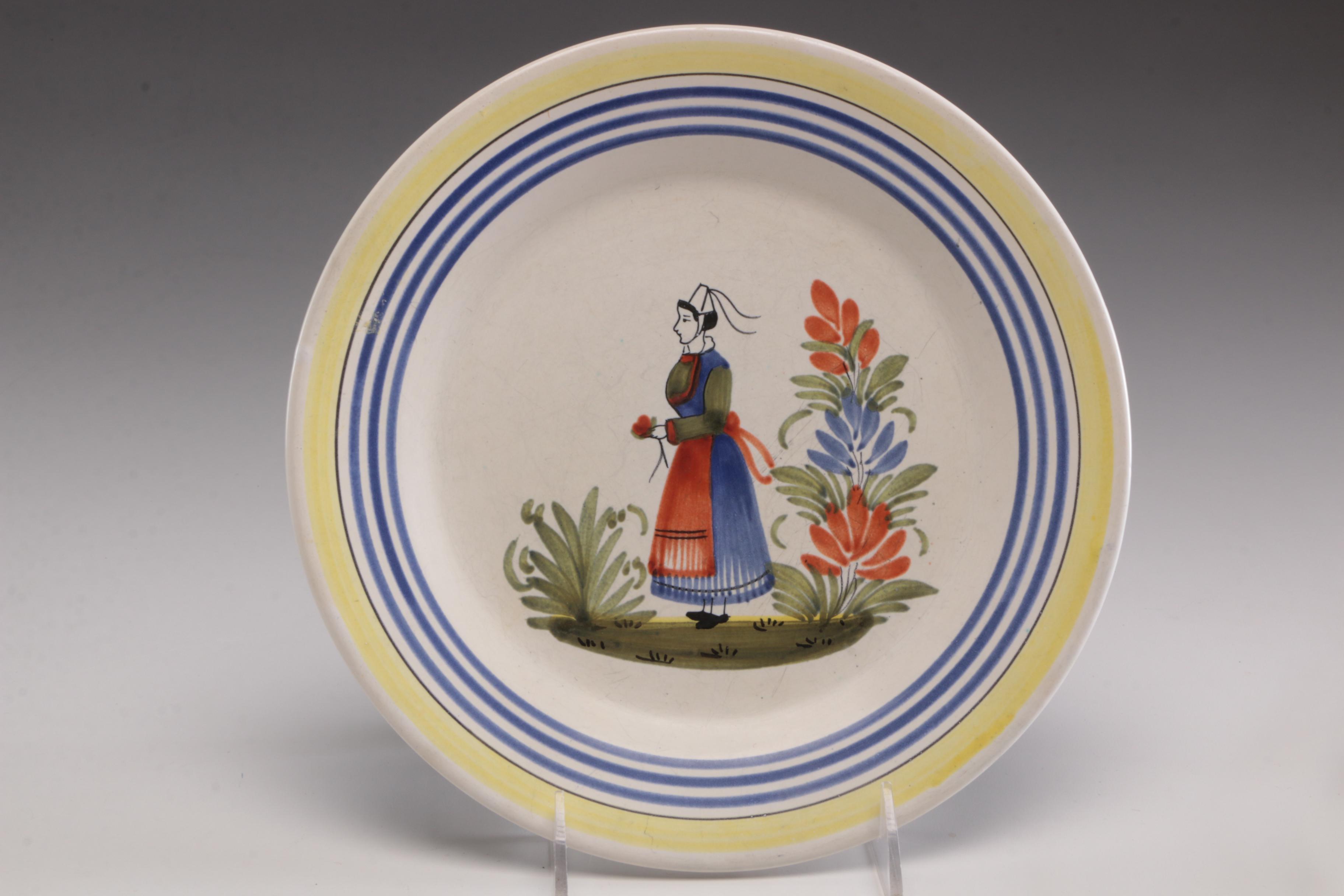 Henriot Quimper French Serveware and Tableware Including Tureen