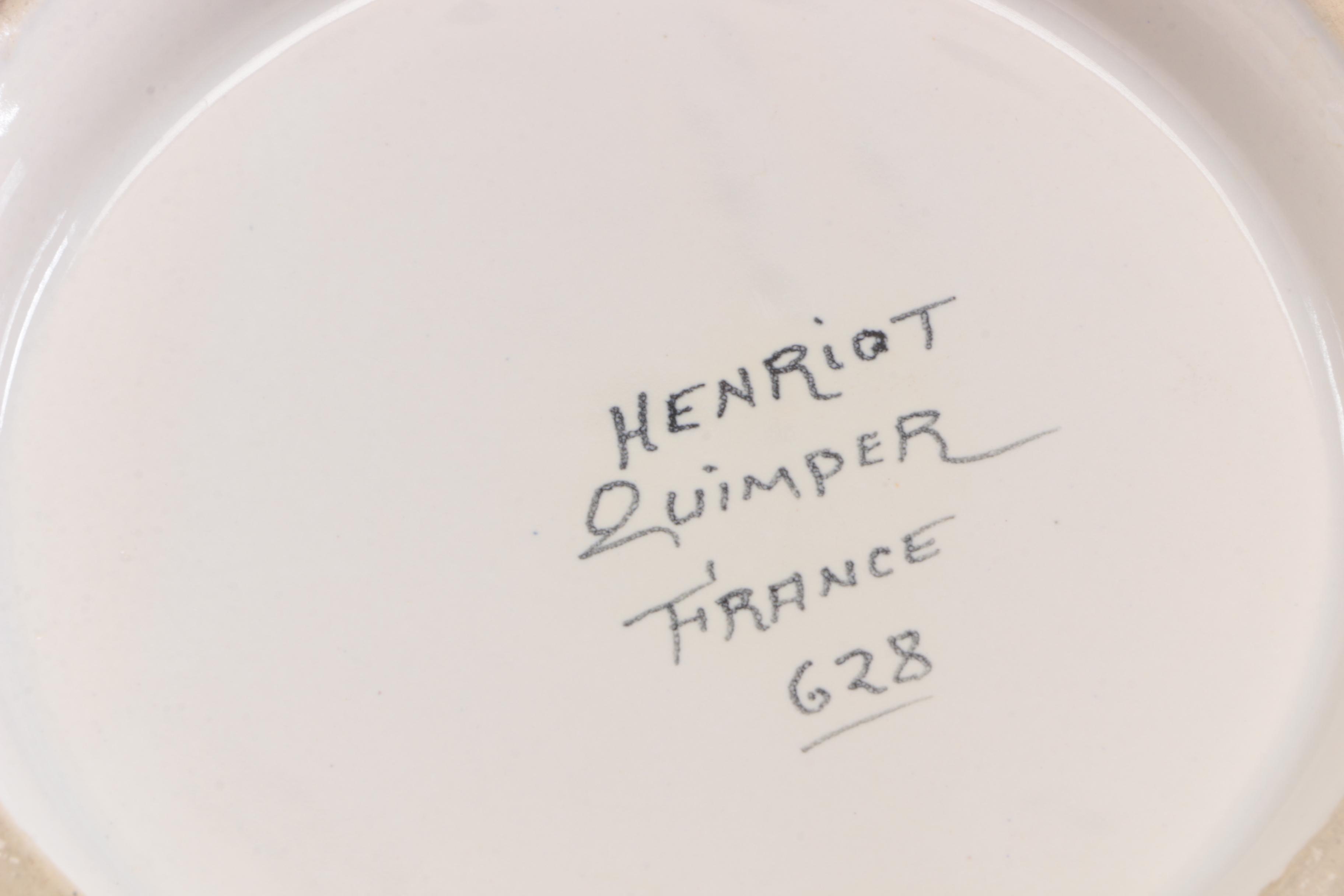 Henriot Quimper French Serveware and Tableware Including Tureen
