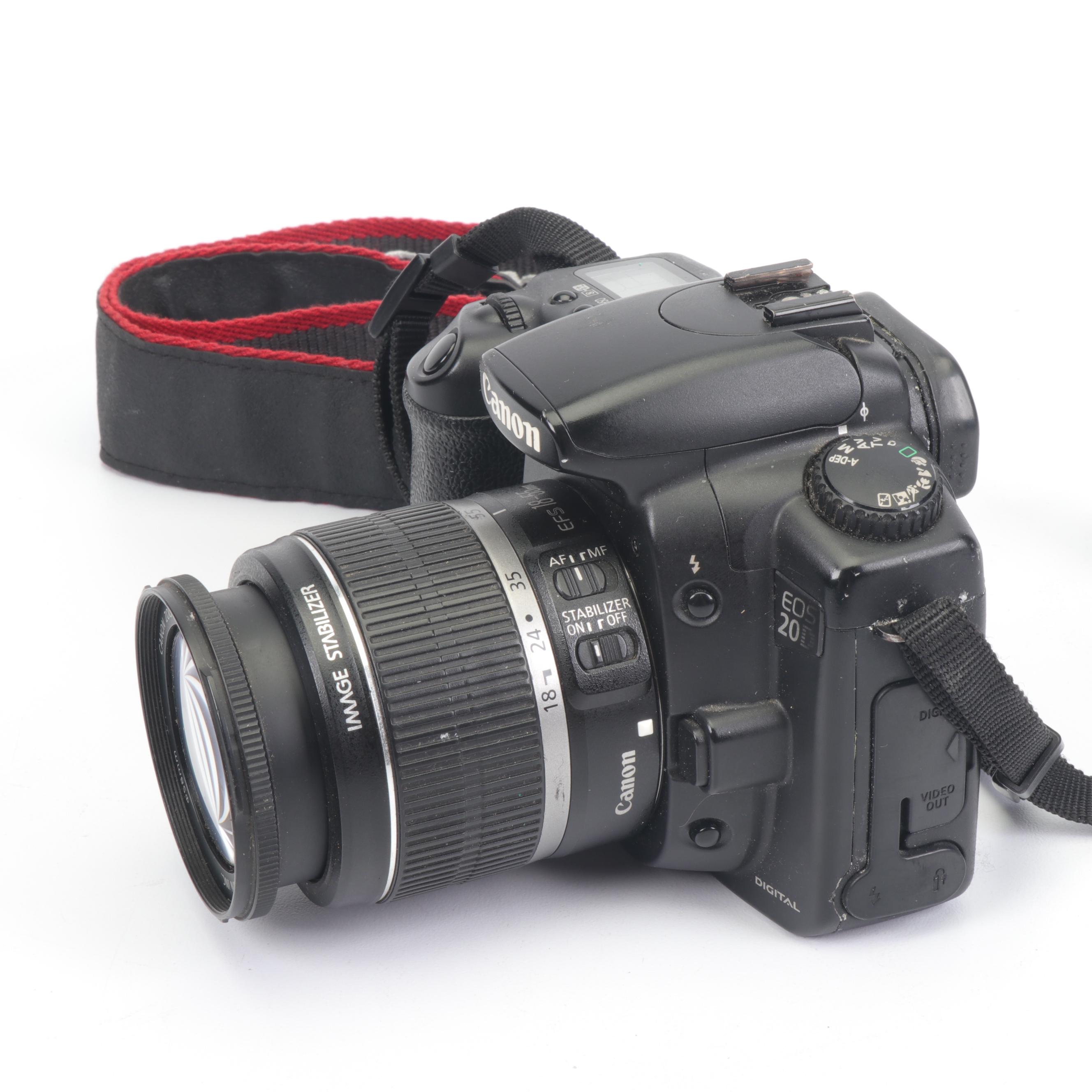 Canon EOS 20D Camera with 18-55mm IS Lens and Accessories