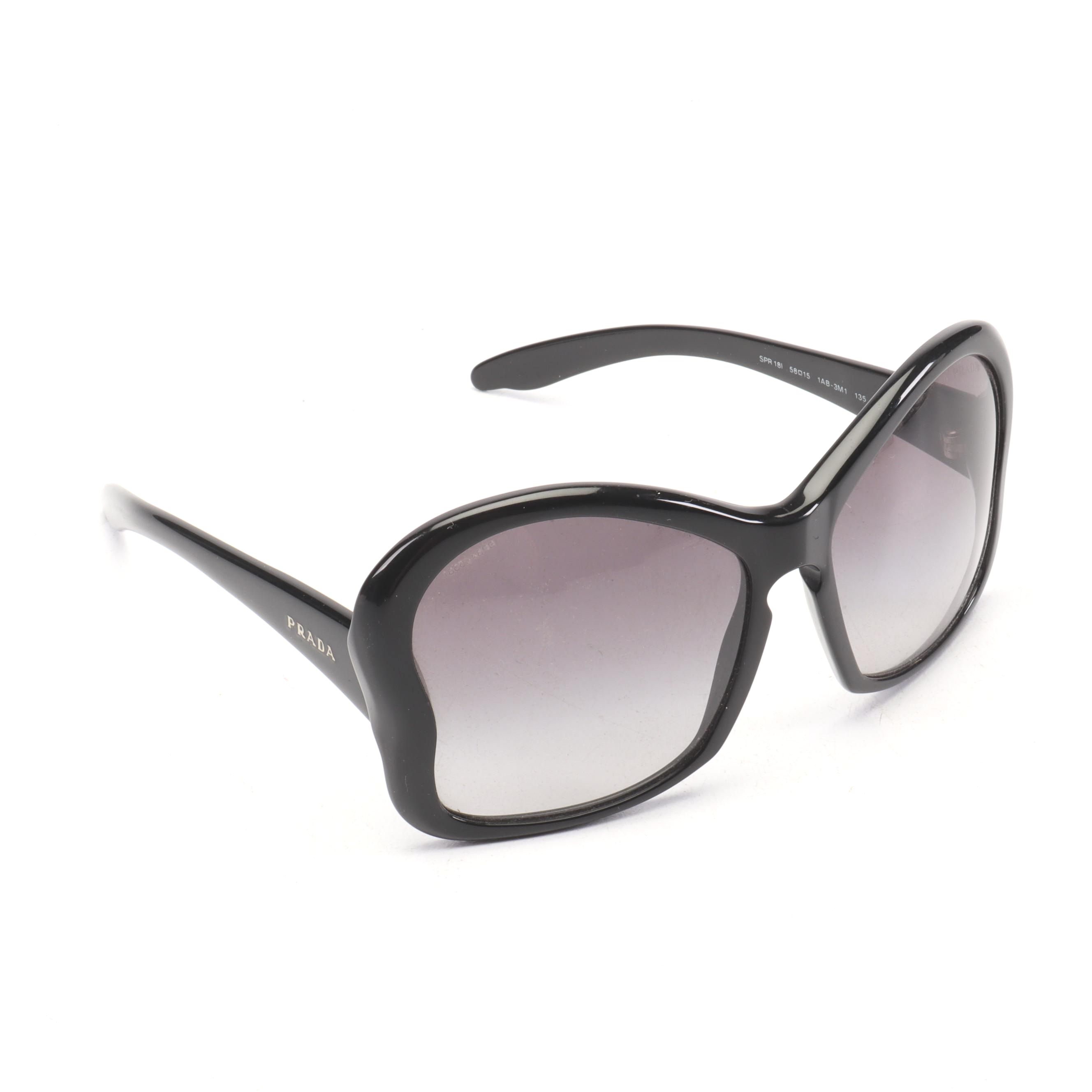 Prada Butterfly Frame Sunglasses in Black