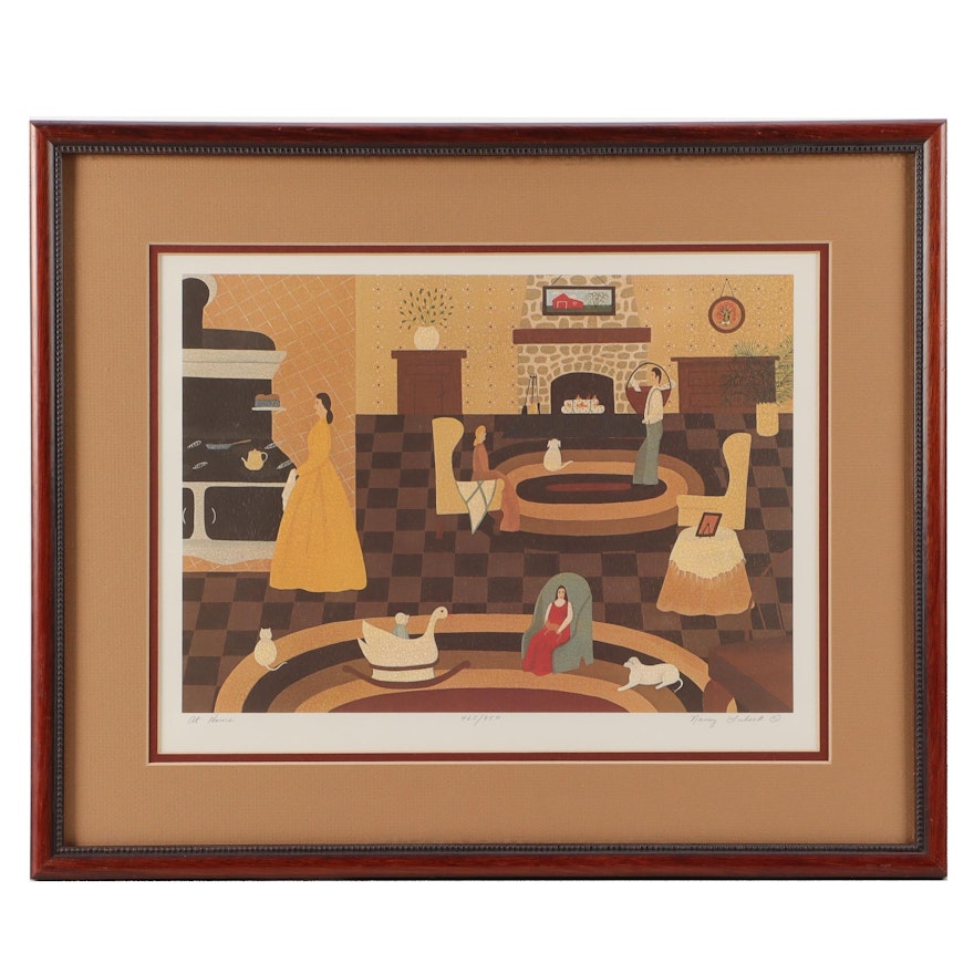 Offset Lithograph after Nancy Lubeck "At Home"