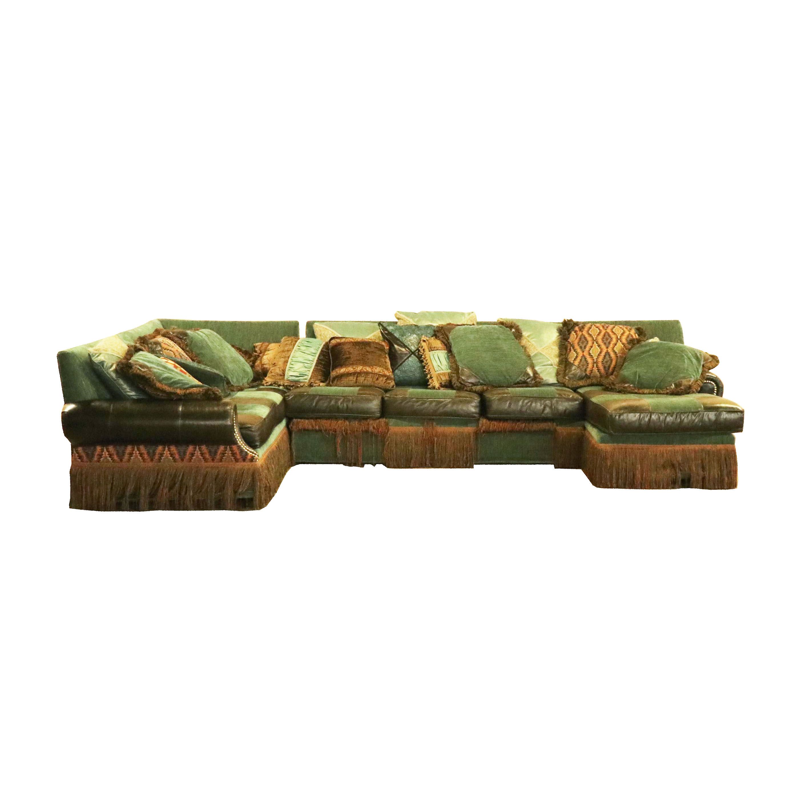 Paul Robert Leather Patchwork Sectional Sofa