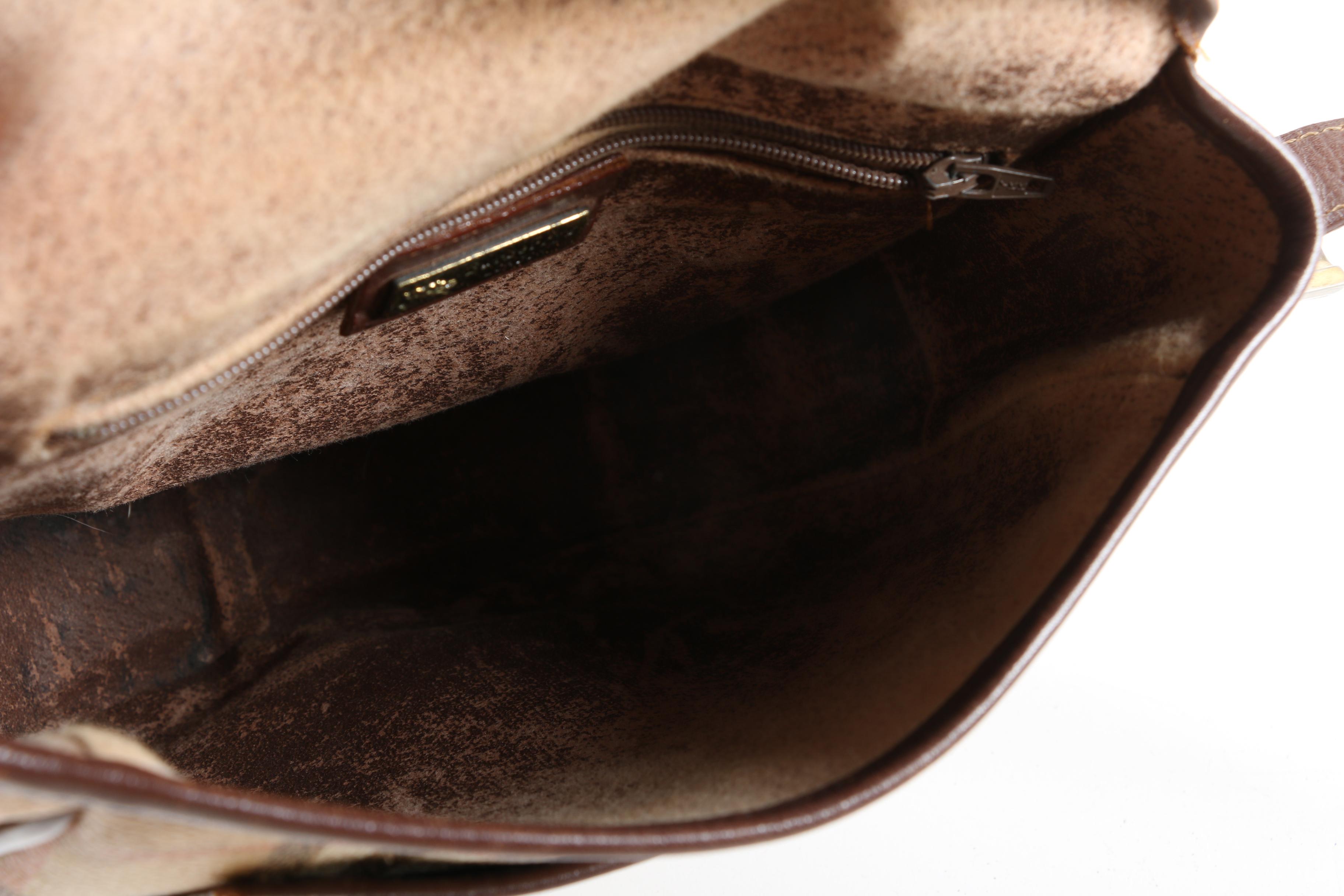 Burberrys London Coated Canvas Crossbody Saddle Bag, 1980s Vintage