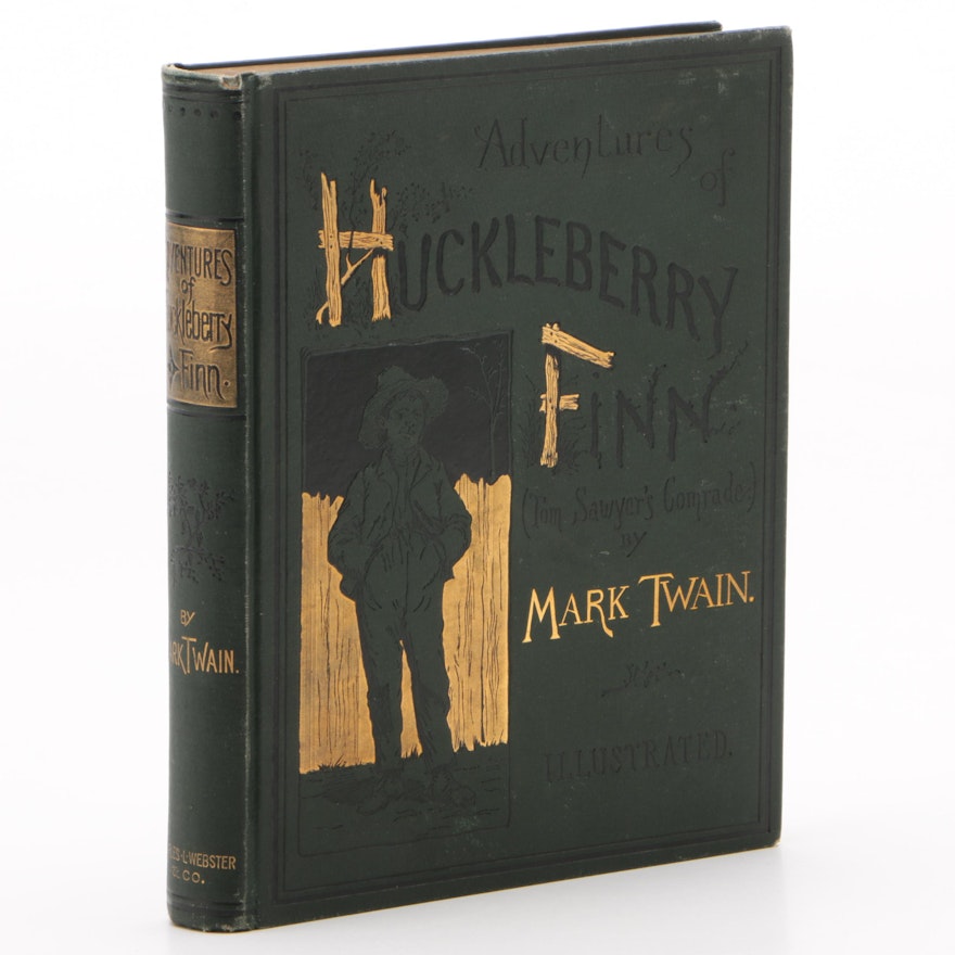 1885 First American Edition "Adventures of Huckleberry Finn" by Mark Twain