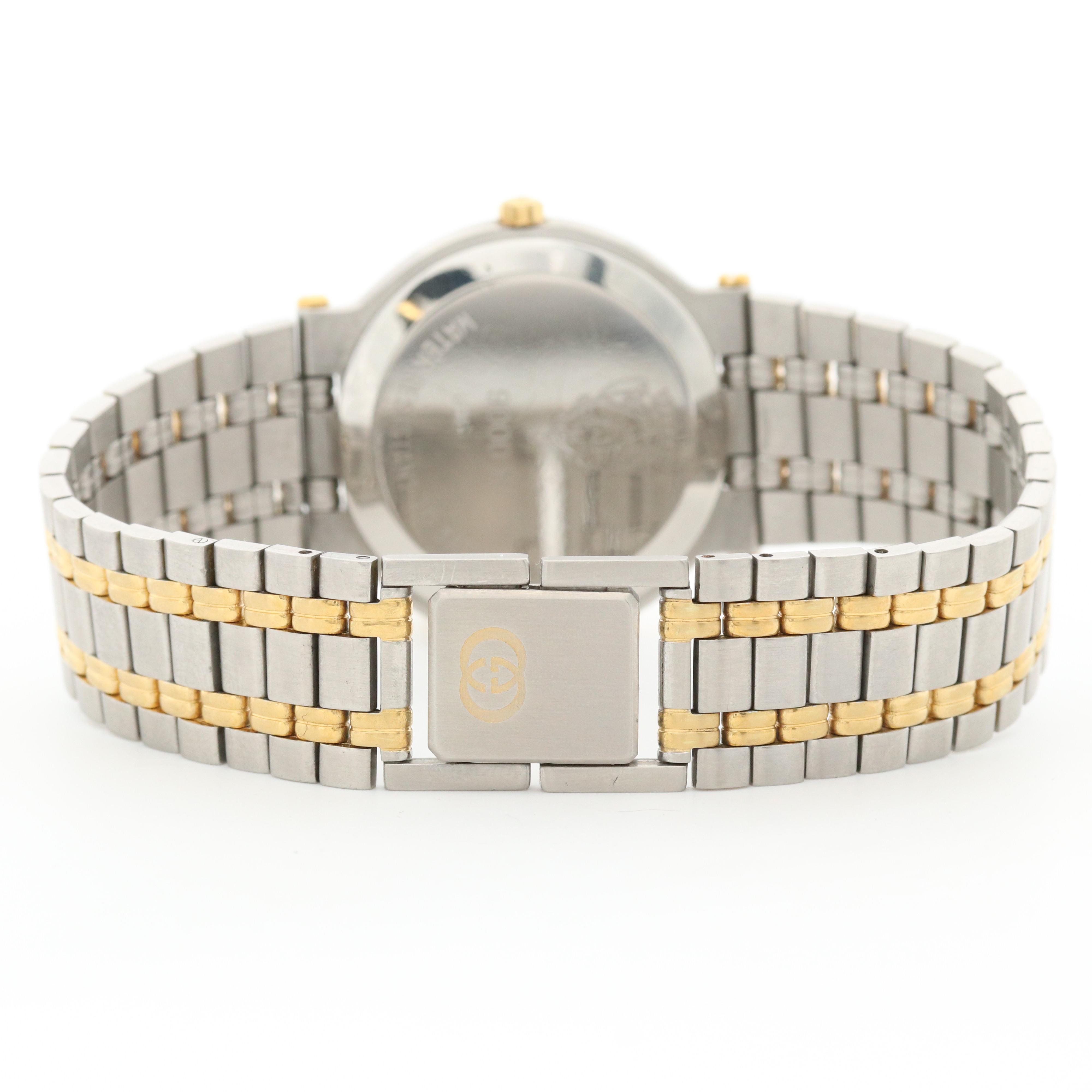 Vintage Gucci 9000 M Two Tone Quartz Watch