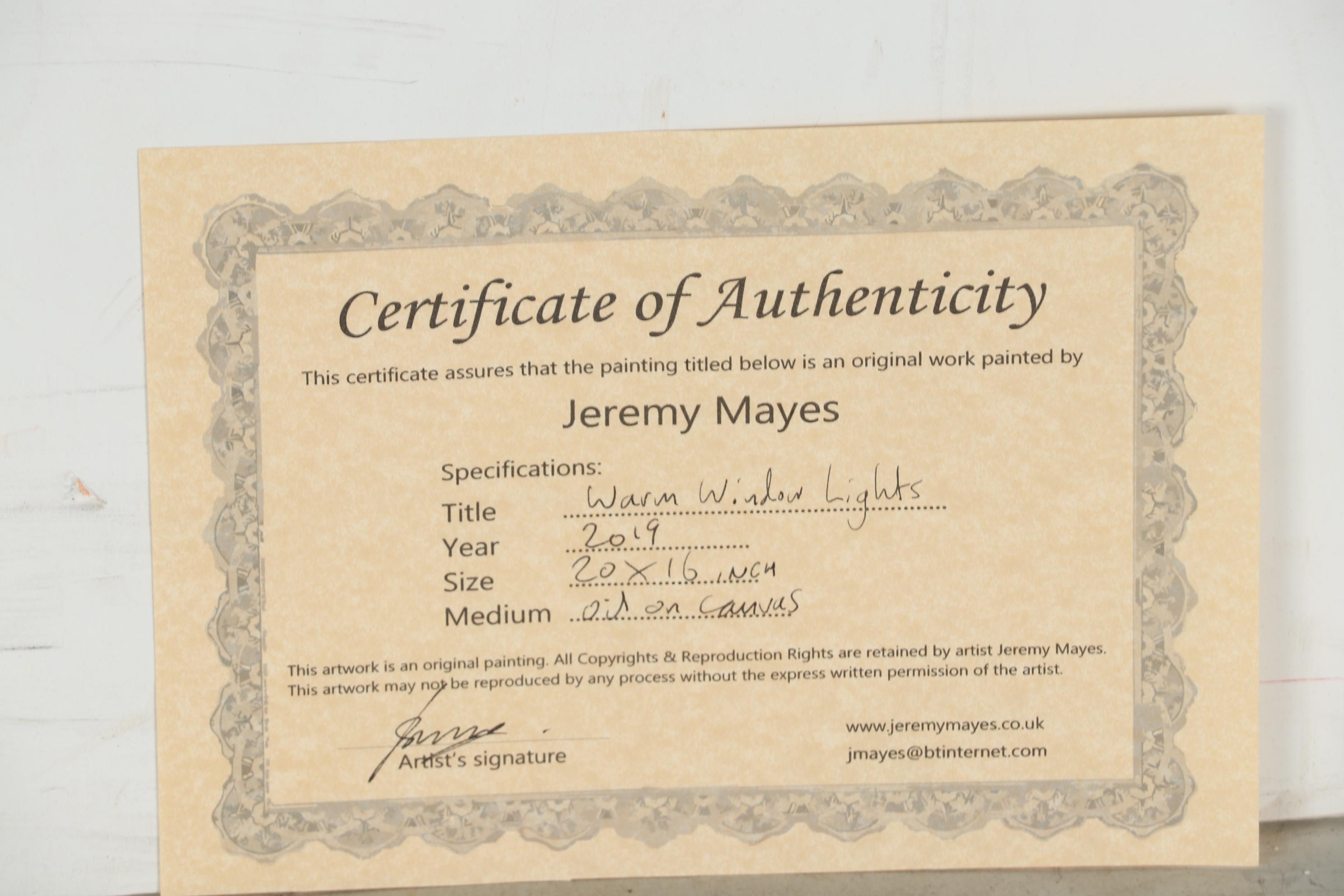 Jeremy Mayes Oil Painting "Warm Window Lights"