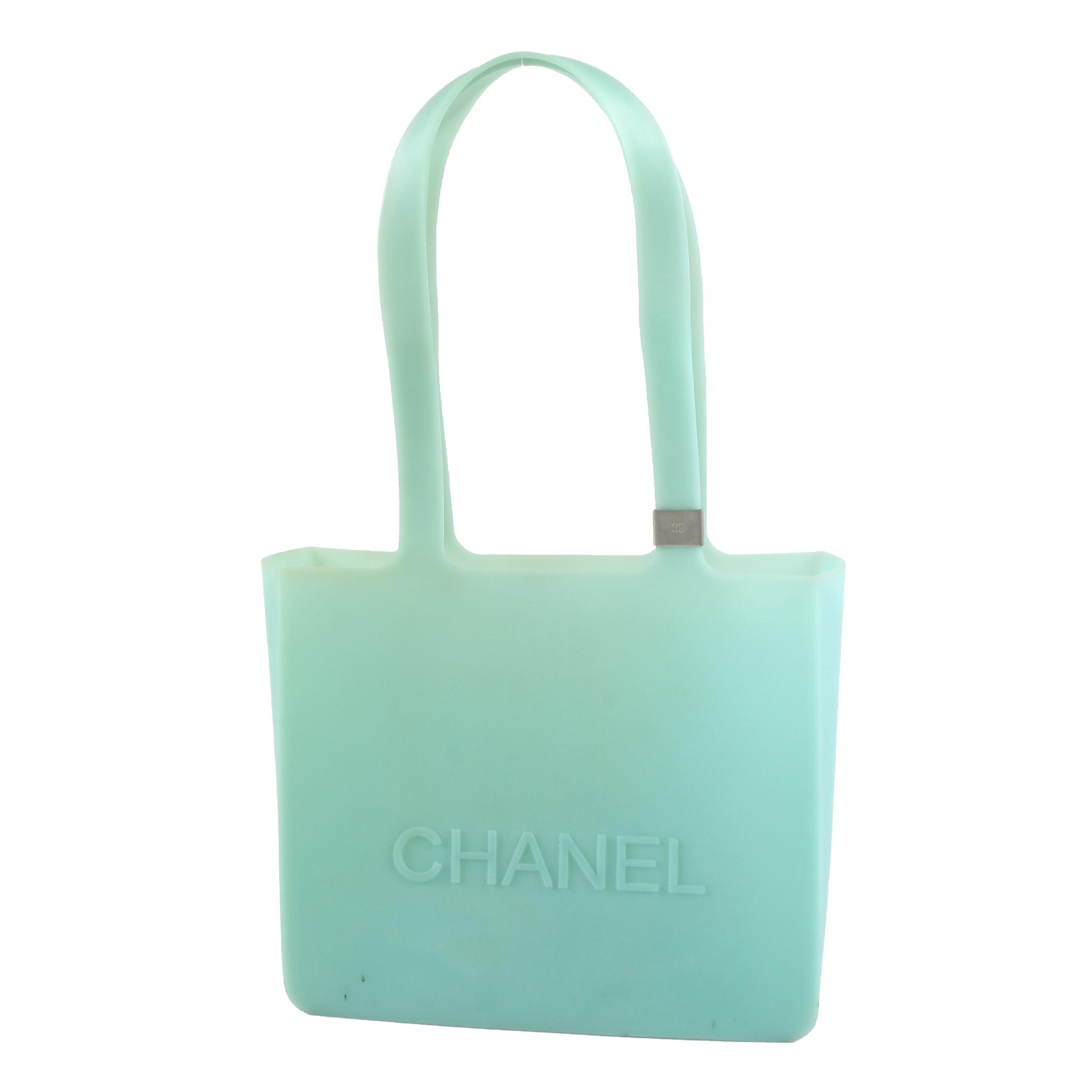 Chanel Jelly Rubber Tote in Seafoam Green