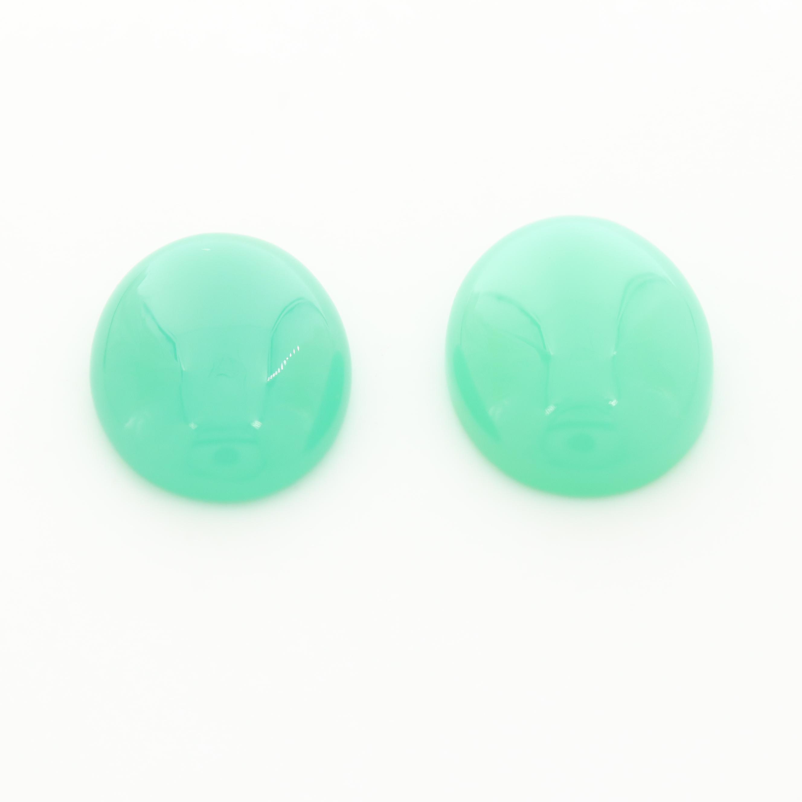 Loose 18.34 CTW Chrysoprase Stone