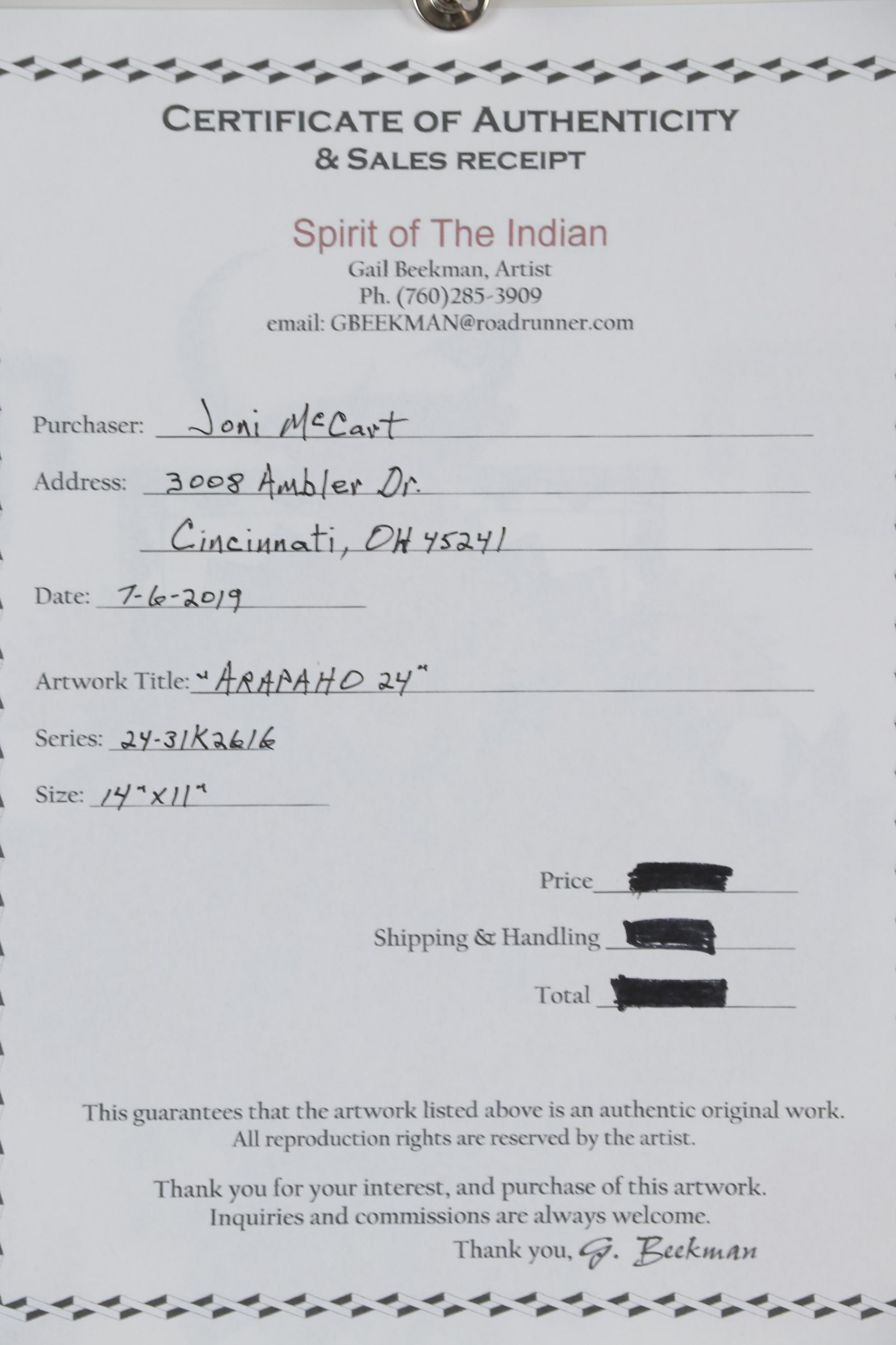 Gail Beekman Mixed Media Painting "Arapaho 24"