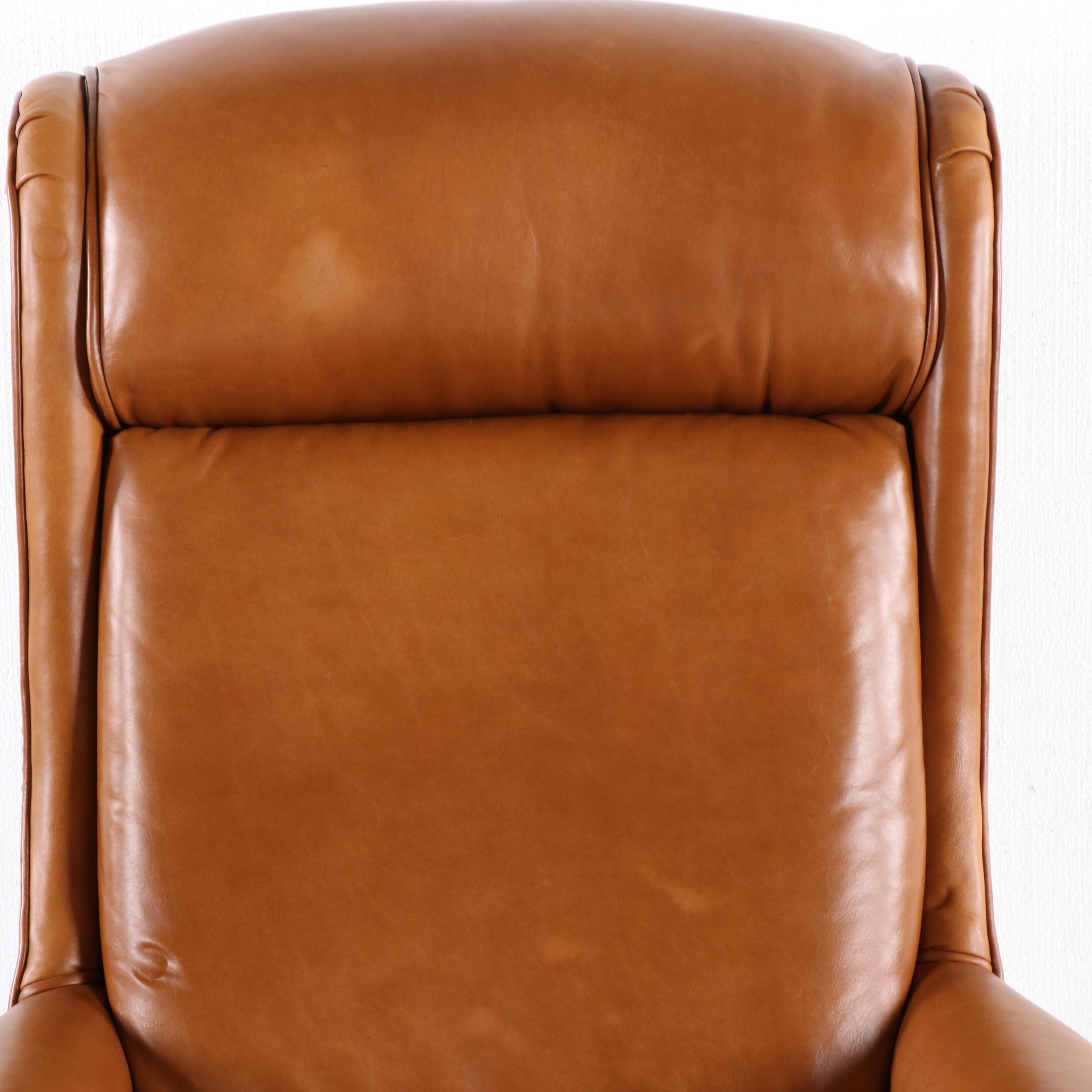 McKinley Leather of Hickory Upholstered Executive Swivel Chair