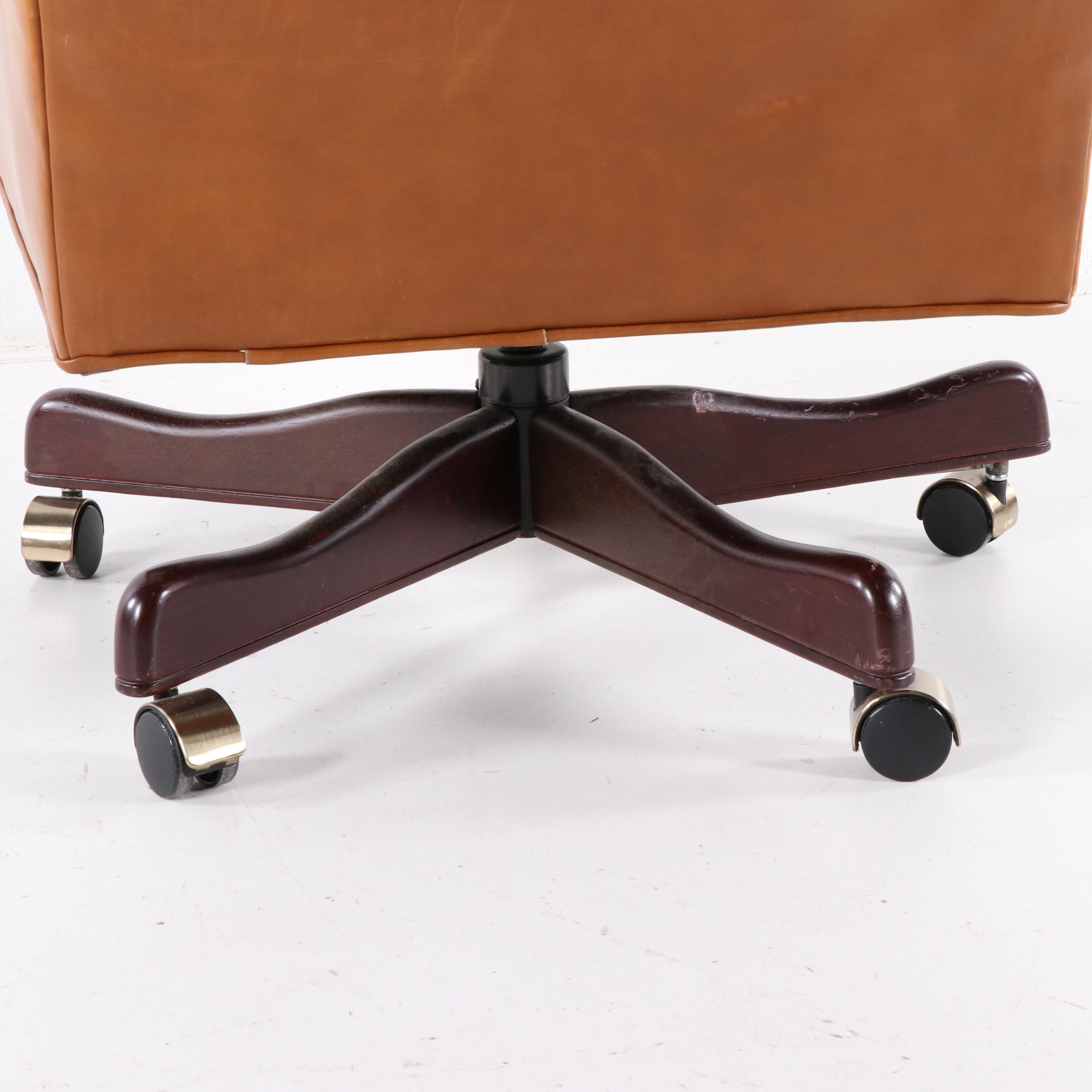 McKinley Leather of Hickory Upholstered Executive Swivel Chair