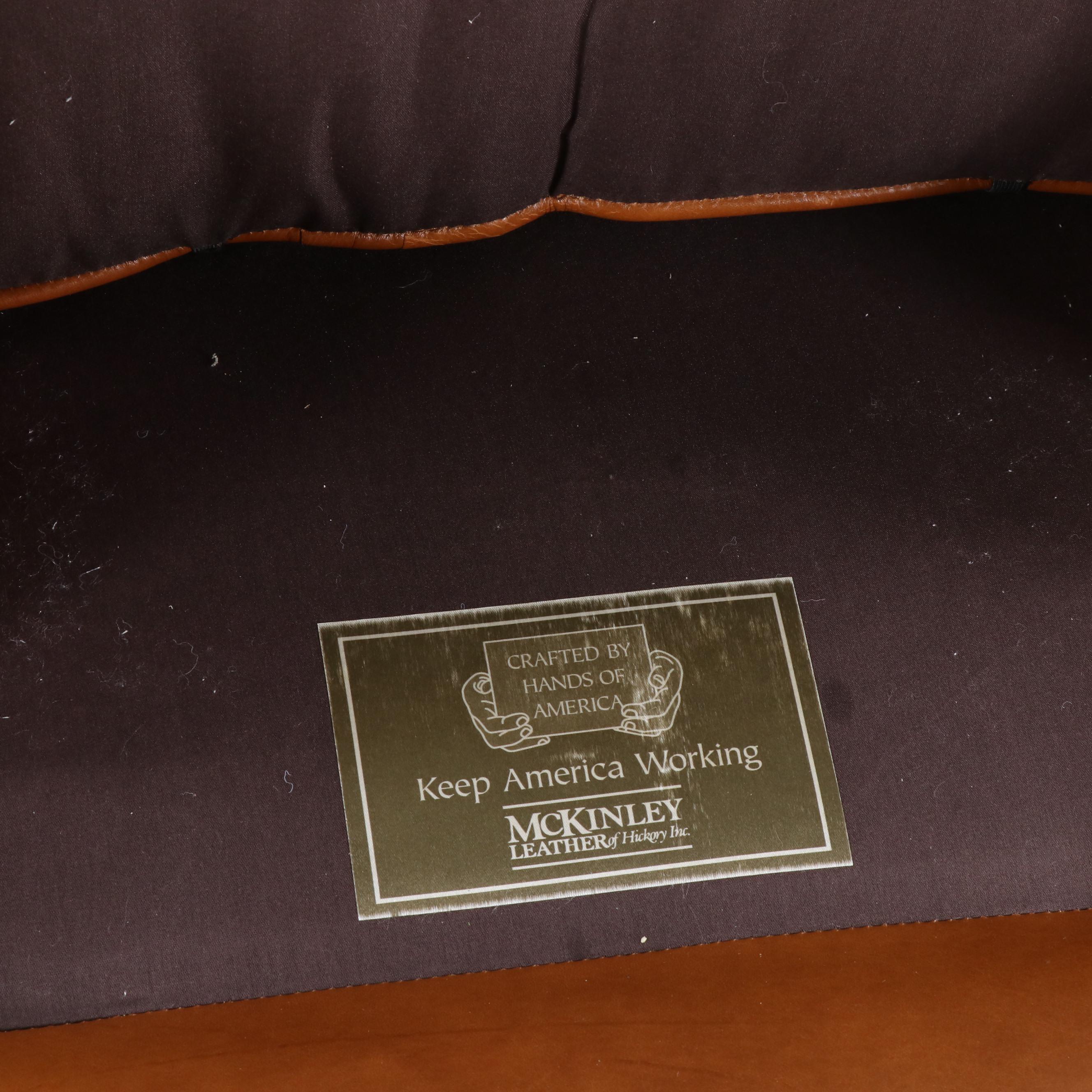 McKinley Leather of Hickory Upholstered Executive Swivel Chair