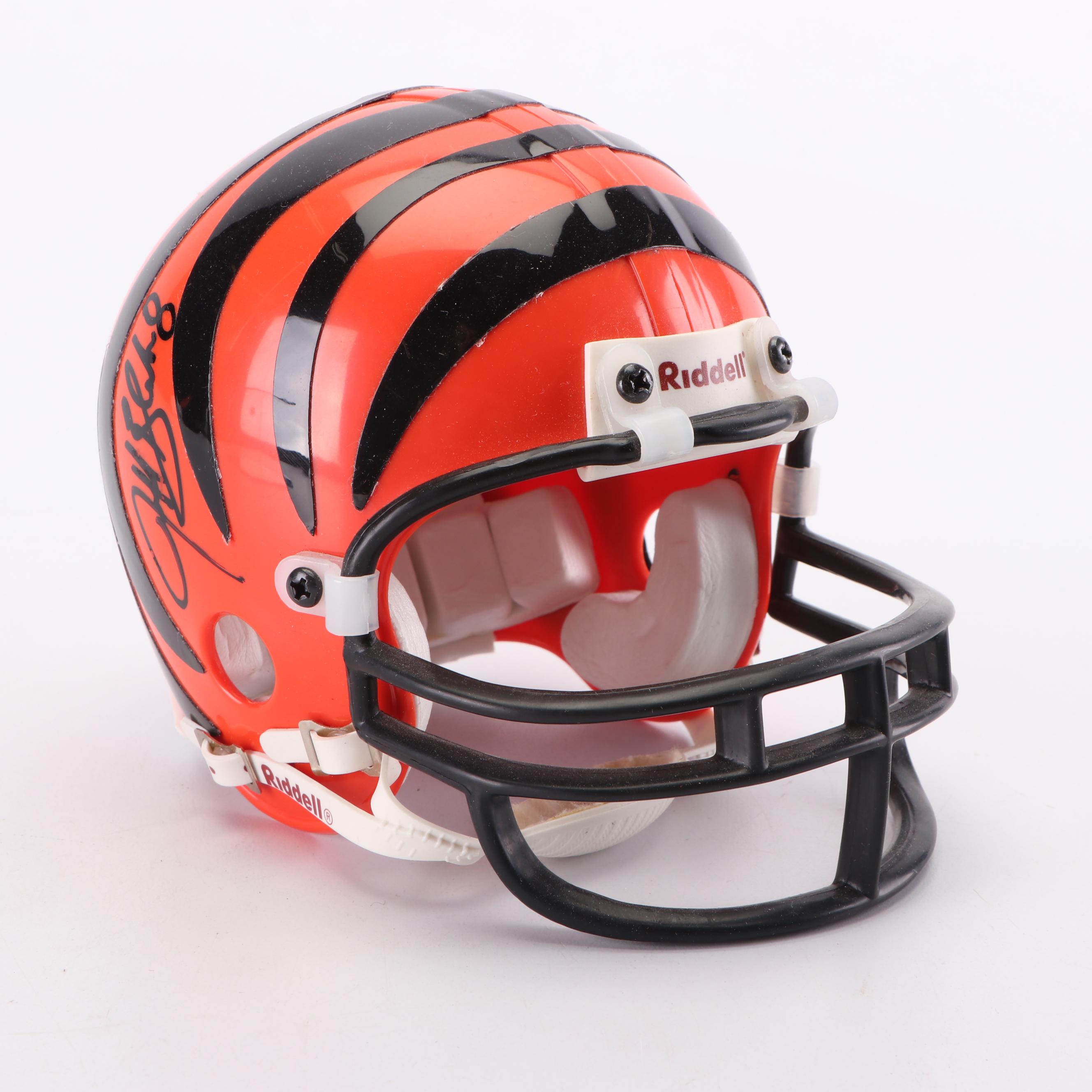 Jeff Blake Autographed Cincinnati Bengals Mini Helmet Everything But