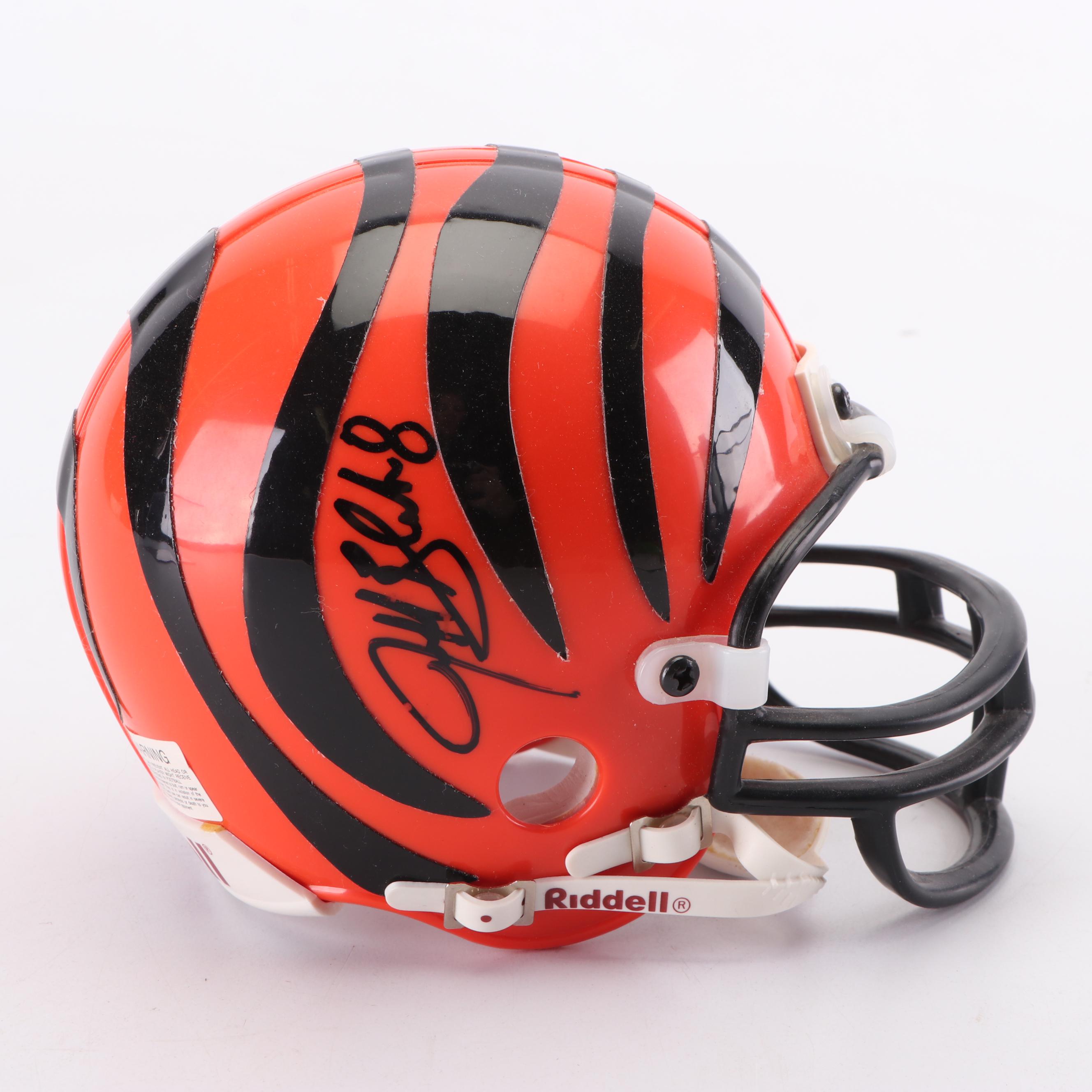 Jeff Blake Autographed Cincinnati Bengals Mini Helmet Everything But