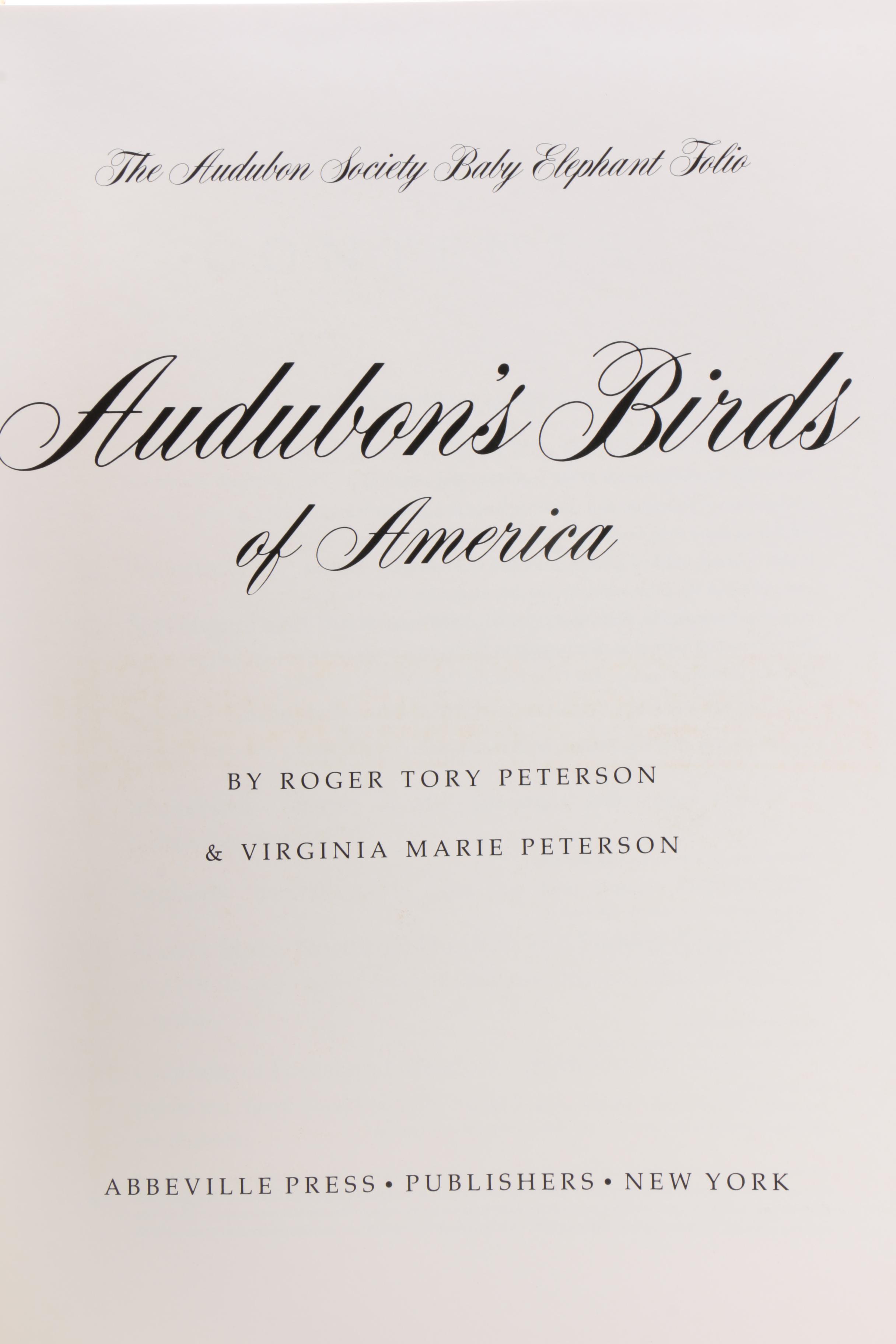 1981 Second Printing "Audubon's Birds of America" Baby Elephant Folio