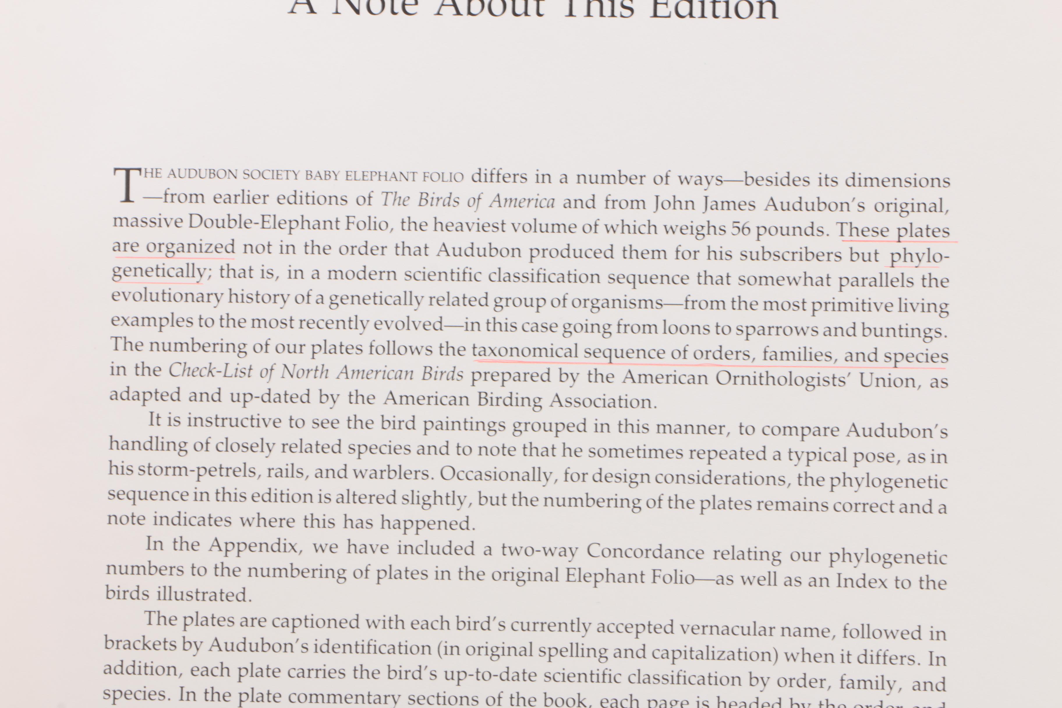 1981 Second Printing "Audubon's Birds of America" Baby Elephant Folio