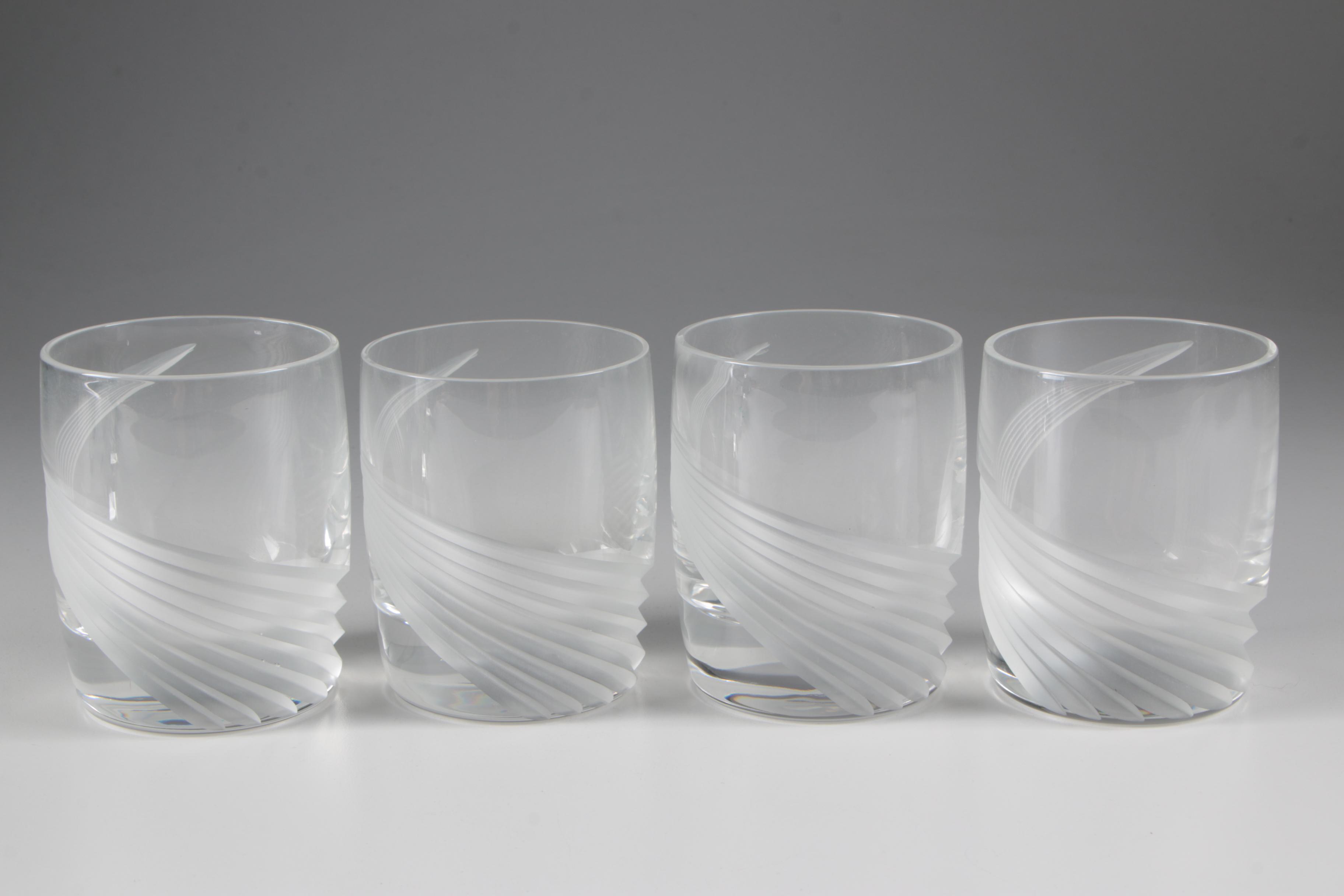 Lenox "Windswept" Double Old Fashioned and Highball Glasses, 1986–2010
