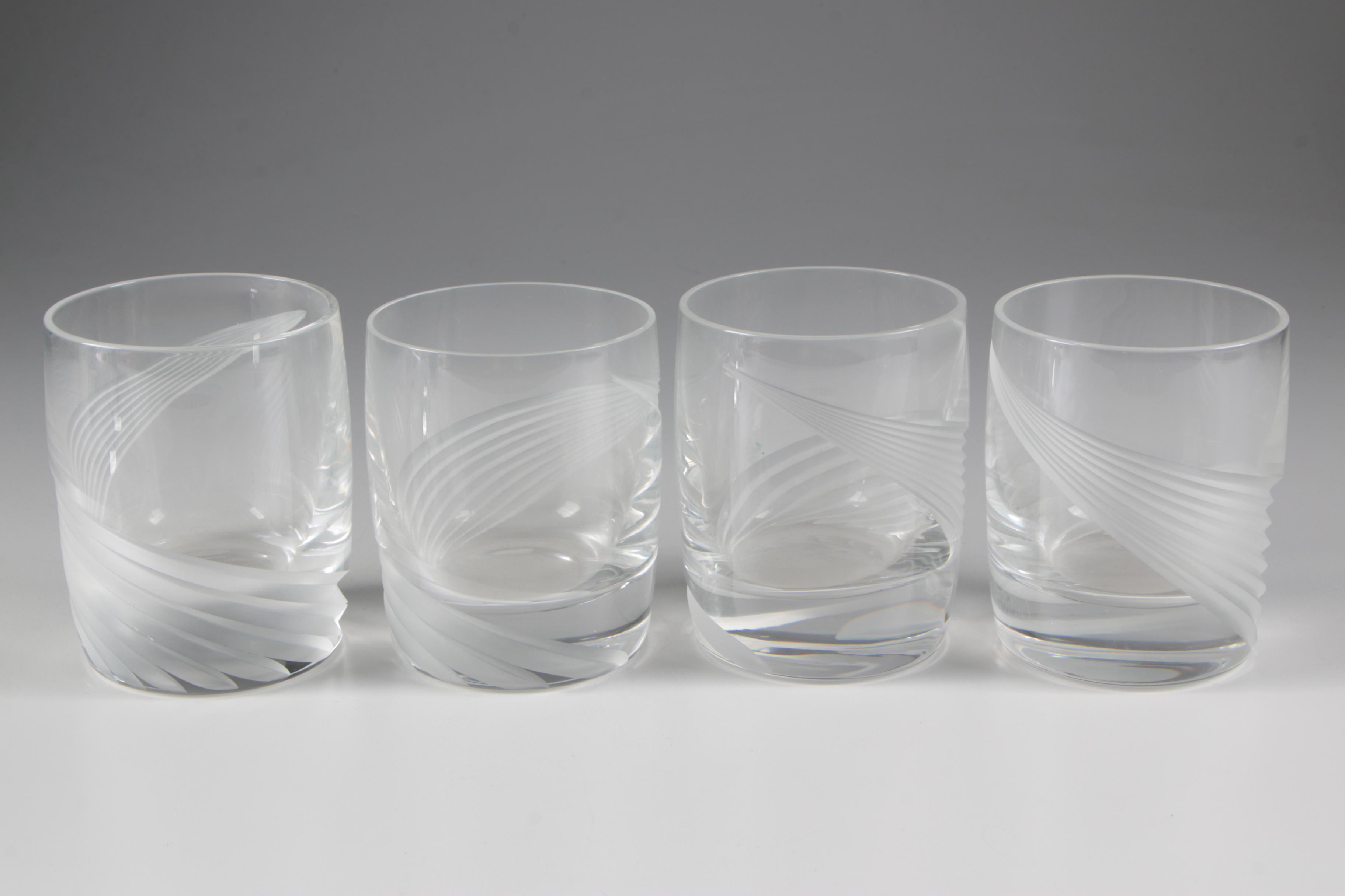 Lenox "Windswept" Double Old Fashioned and Highball Glasses, 1986–2010