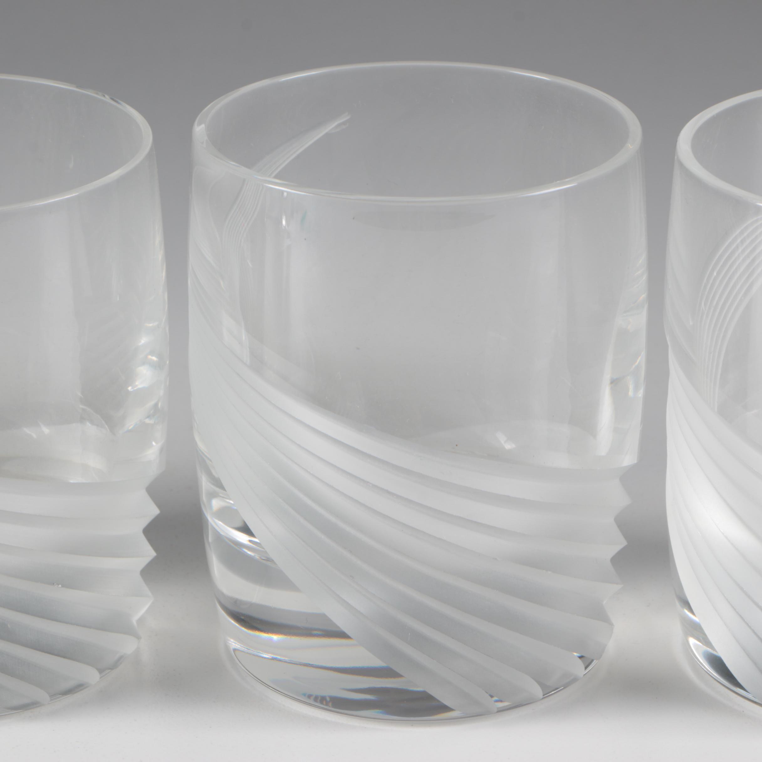 Lenox "Windswept" Double Old Fashioned and Highball Glasses, 1986–2010