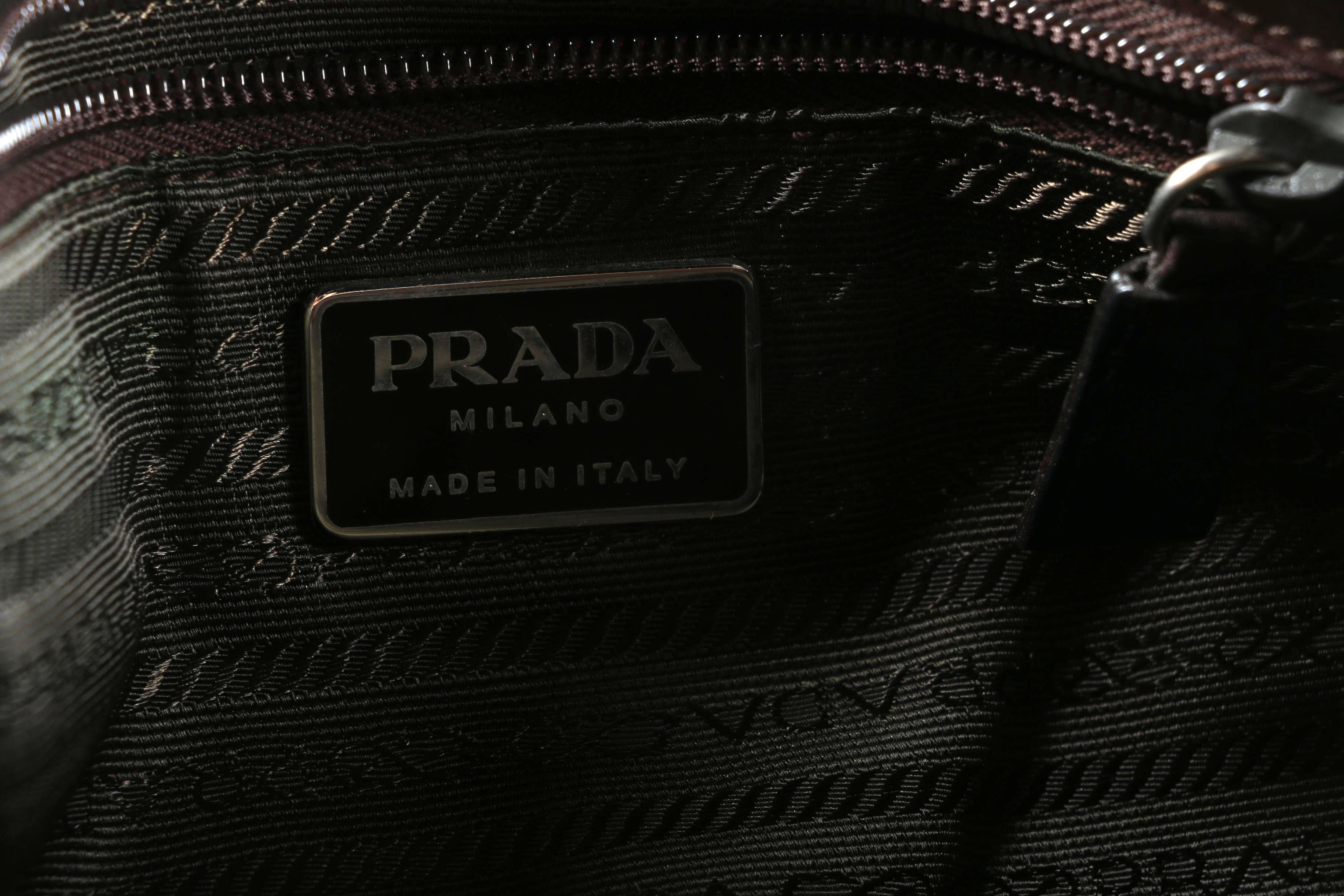 Prada Cream Leather Shoulder Bag