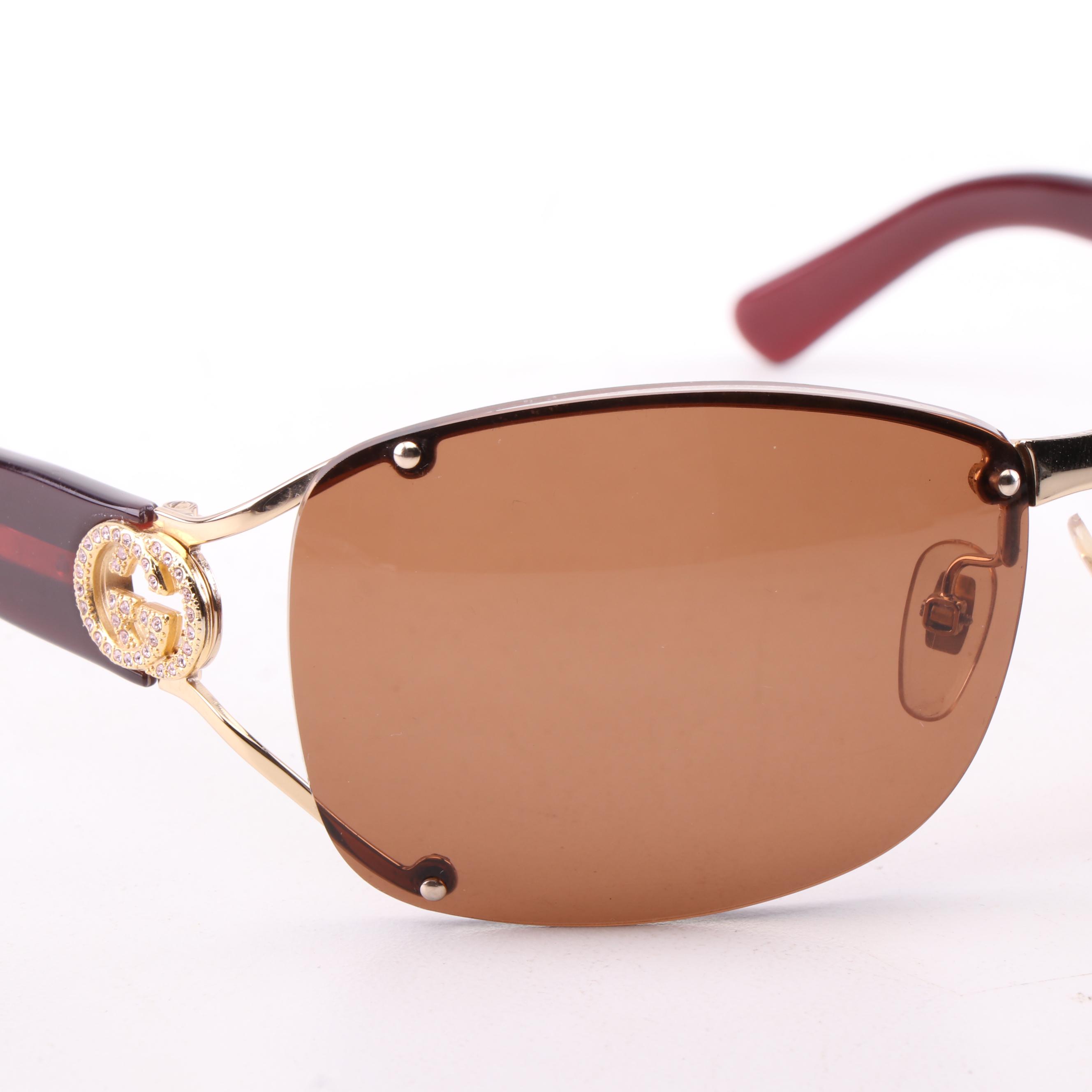 Gucci GG 2820/F/S Gradient Rimless Wrap Sunglasses