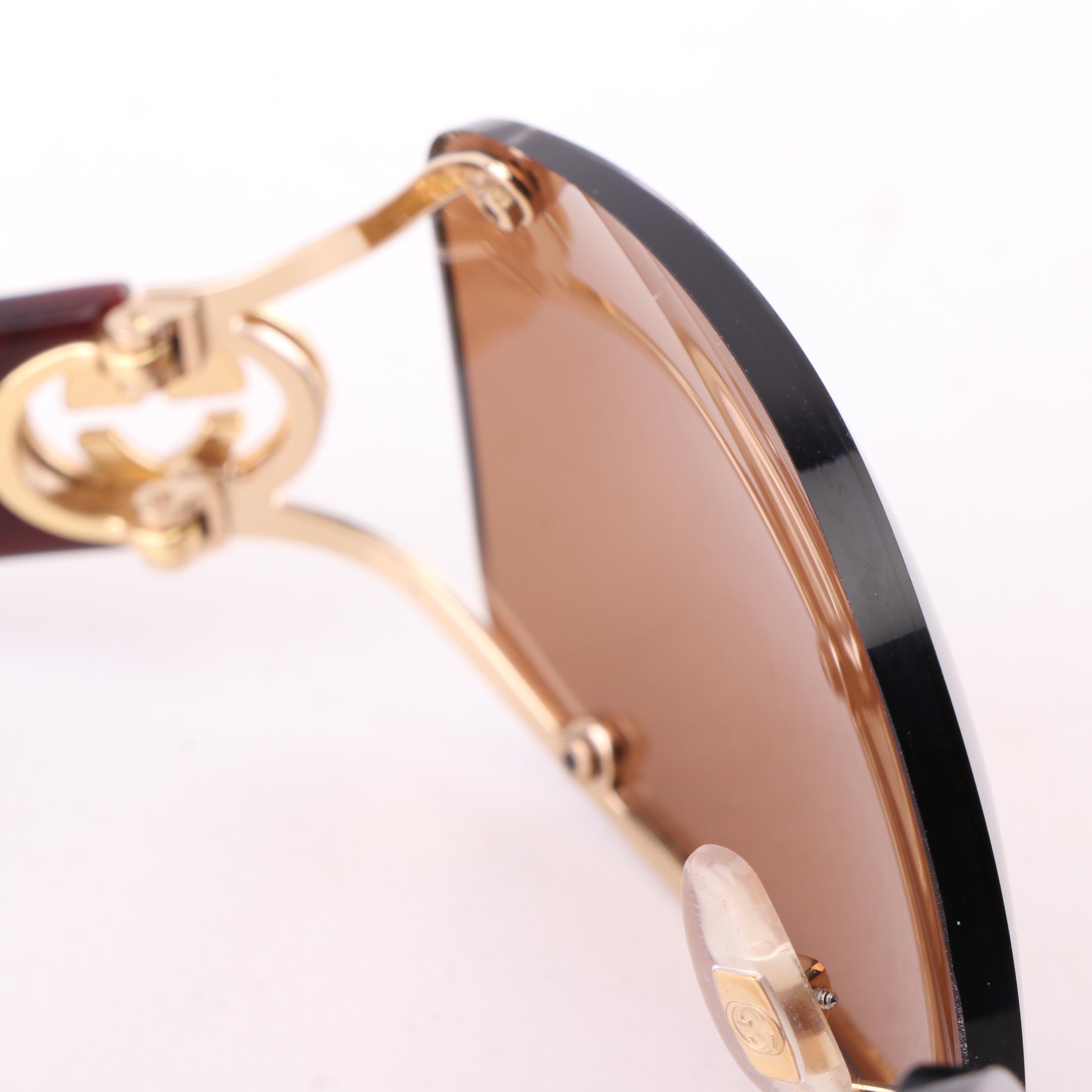 Gucci GG 2820/F/S Gradient Rimless Wrap Sunglasses