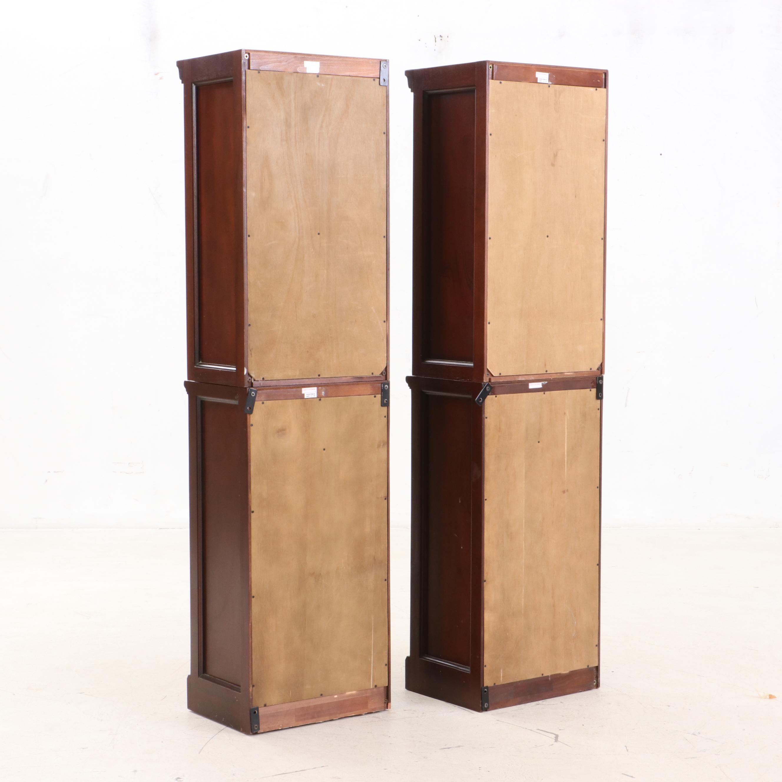 Pottery Barn Cherry Finish Wine Bottle Storage Cabinet, Contemporary