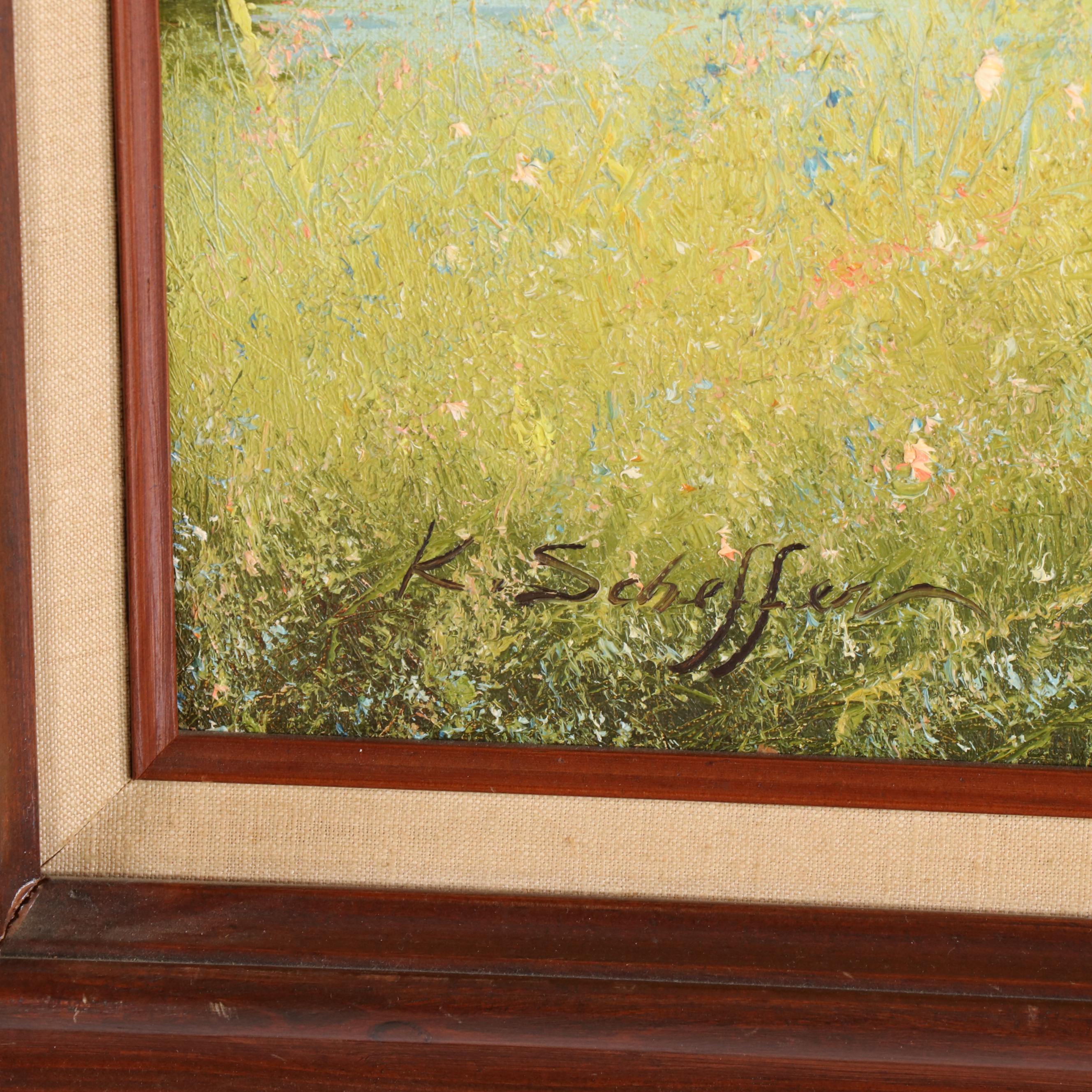 K. Scheffer Landscape Oil Painting