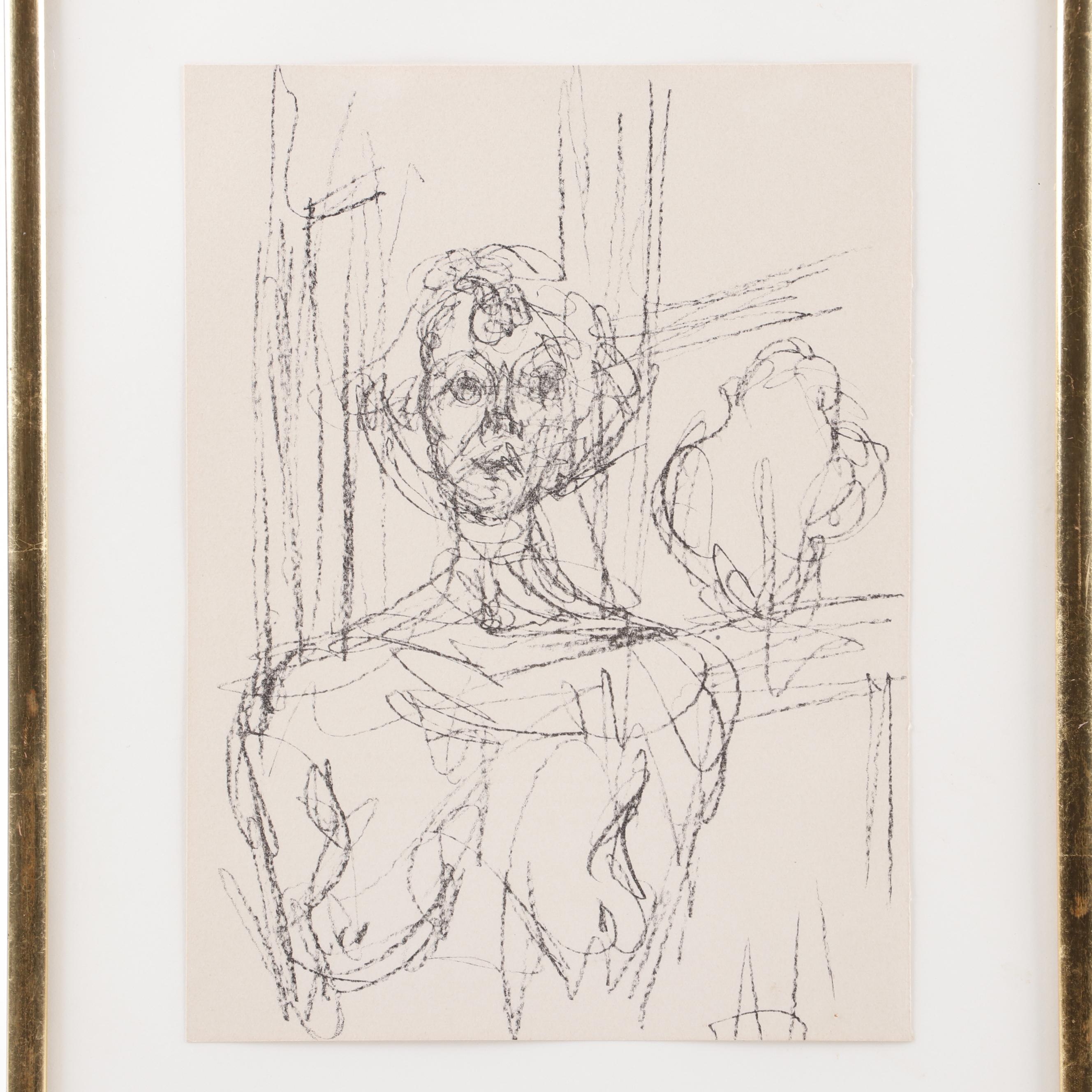 Alberto Giacometti Lithograph from "Lithography at Mourlot Printing Press"