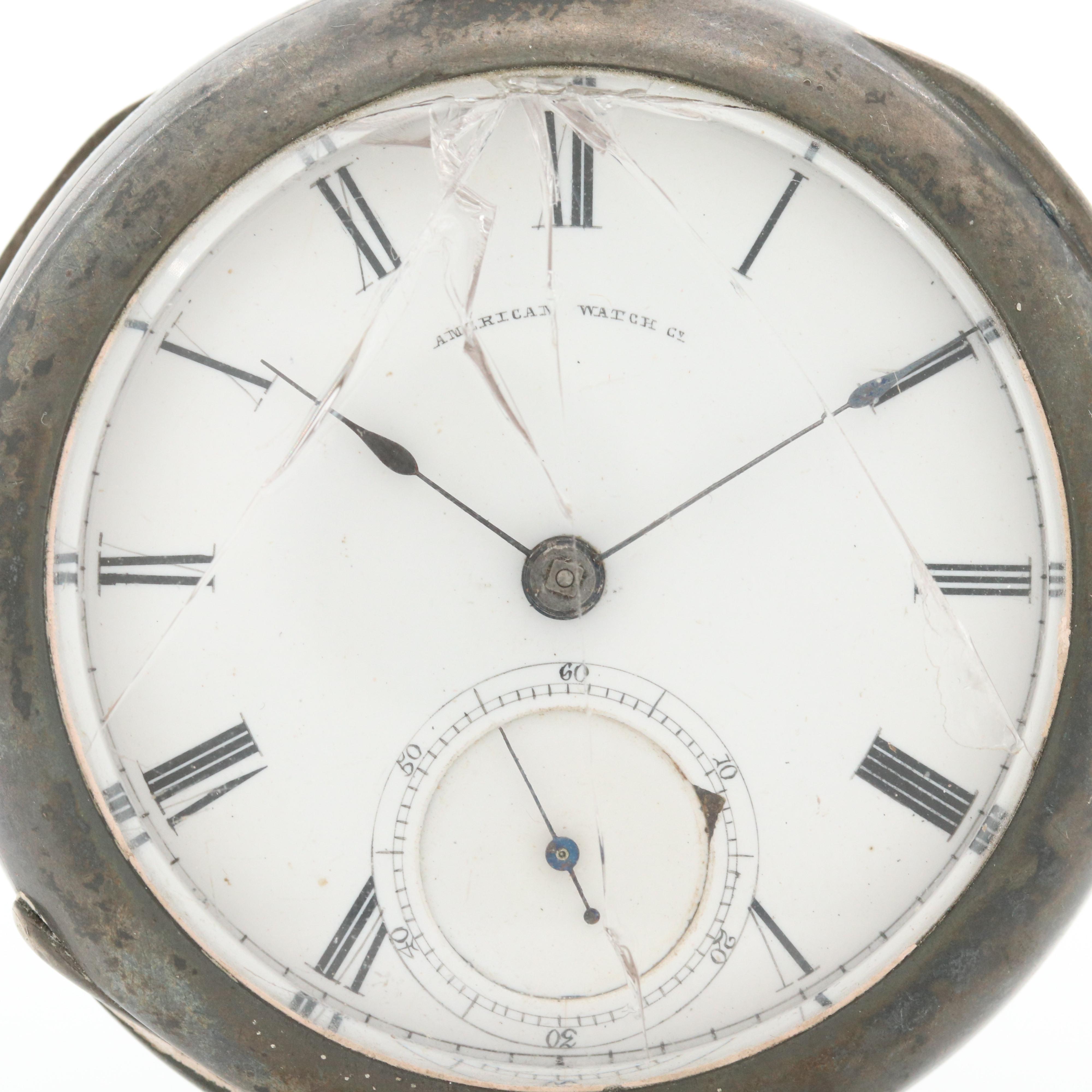 Pair of American Watch Co. (Waltham) Coin Silver Key Wind Pocket Watches