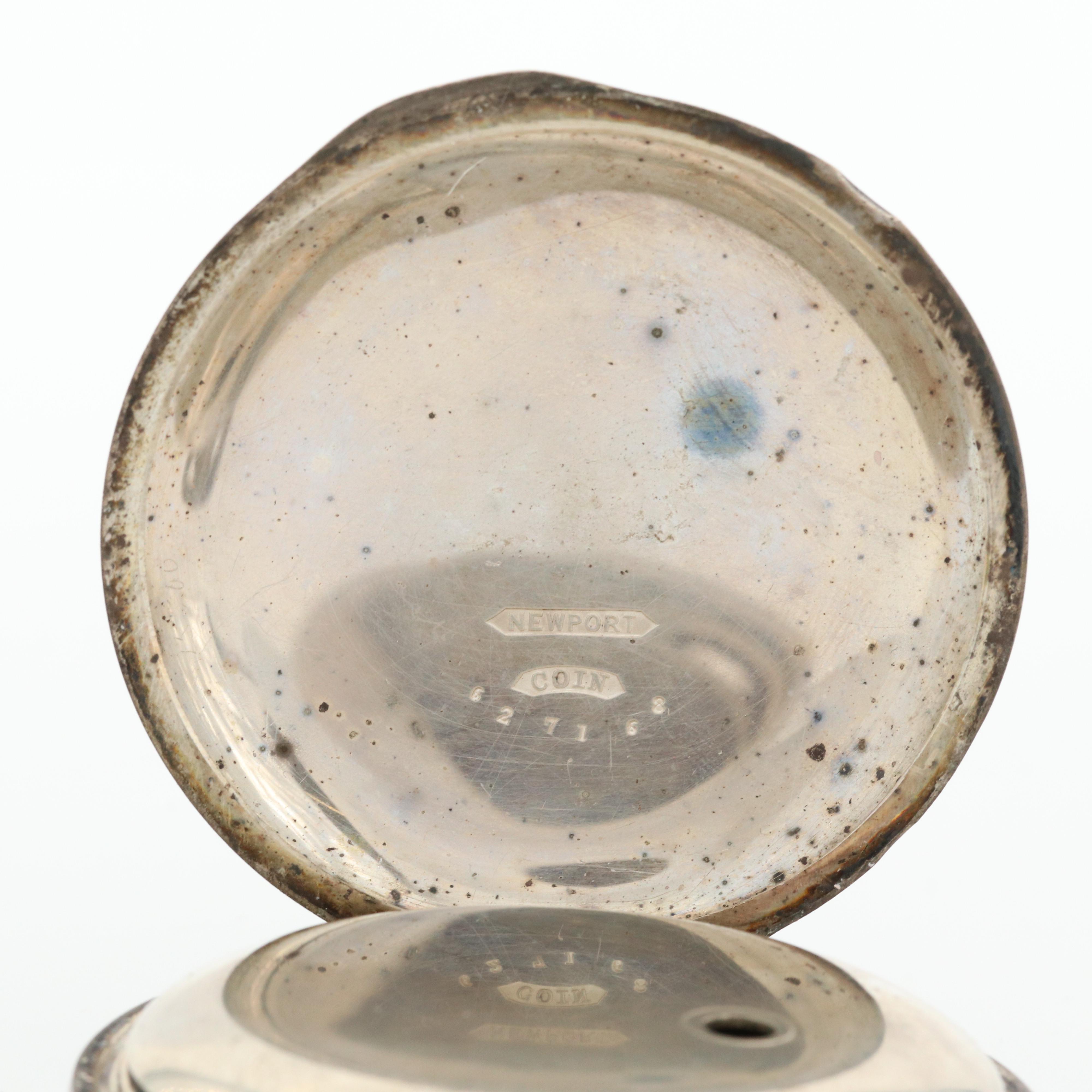 Pair of American Watch Co. (Waltham) Coin Silver Key Wind Pocket Watches