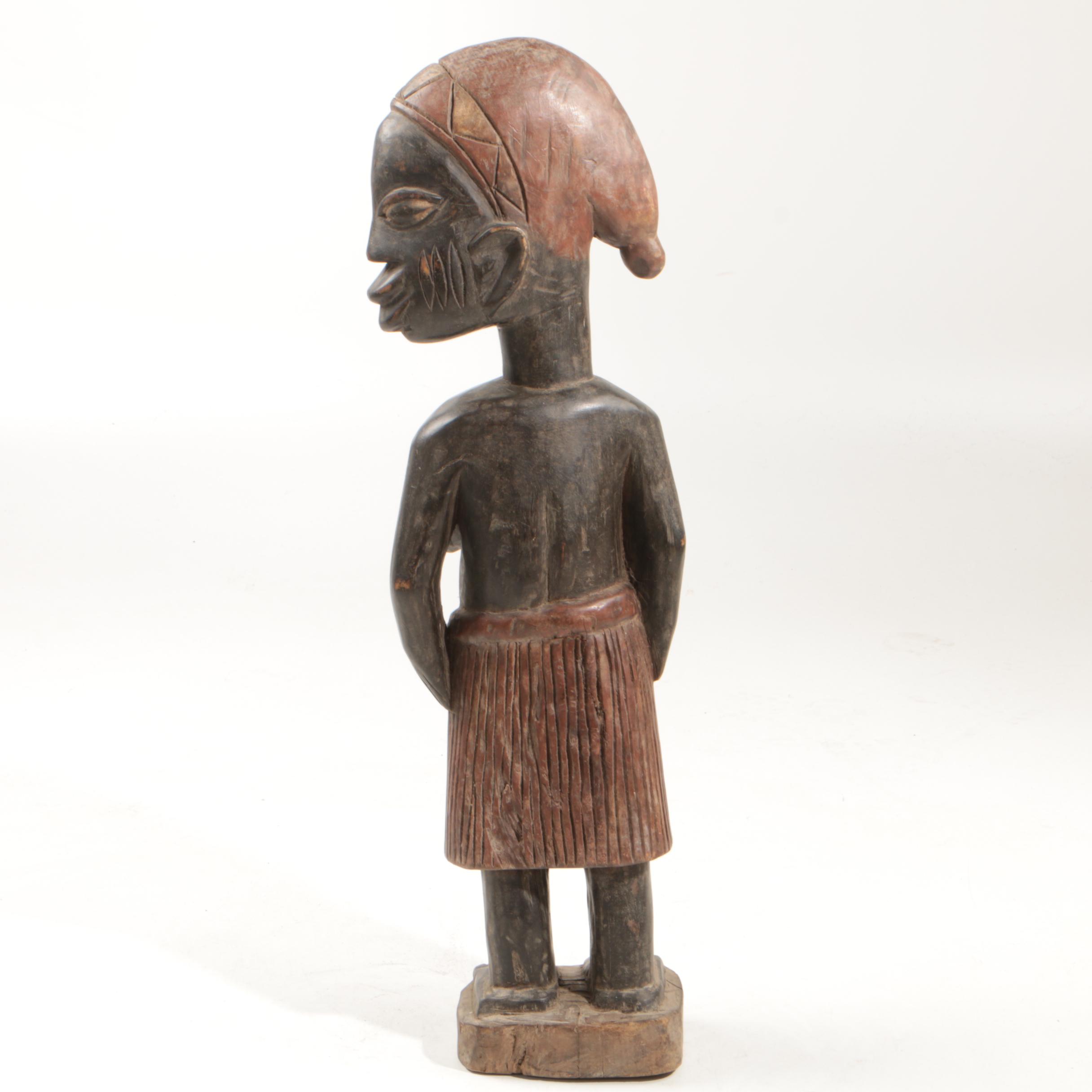 Yoruba Style Wooden Sculpture