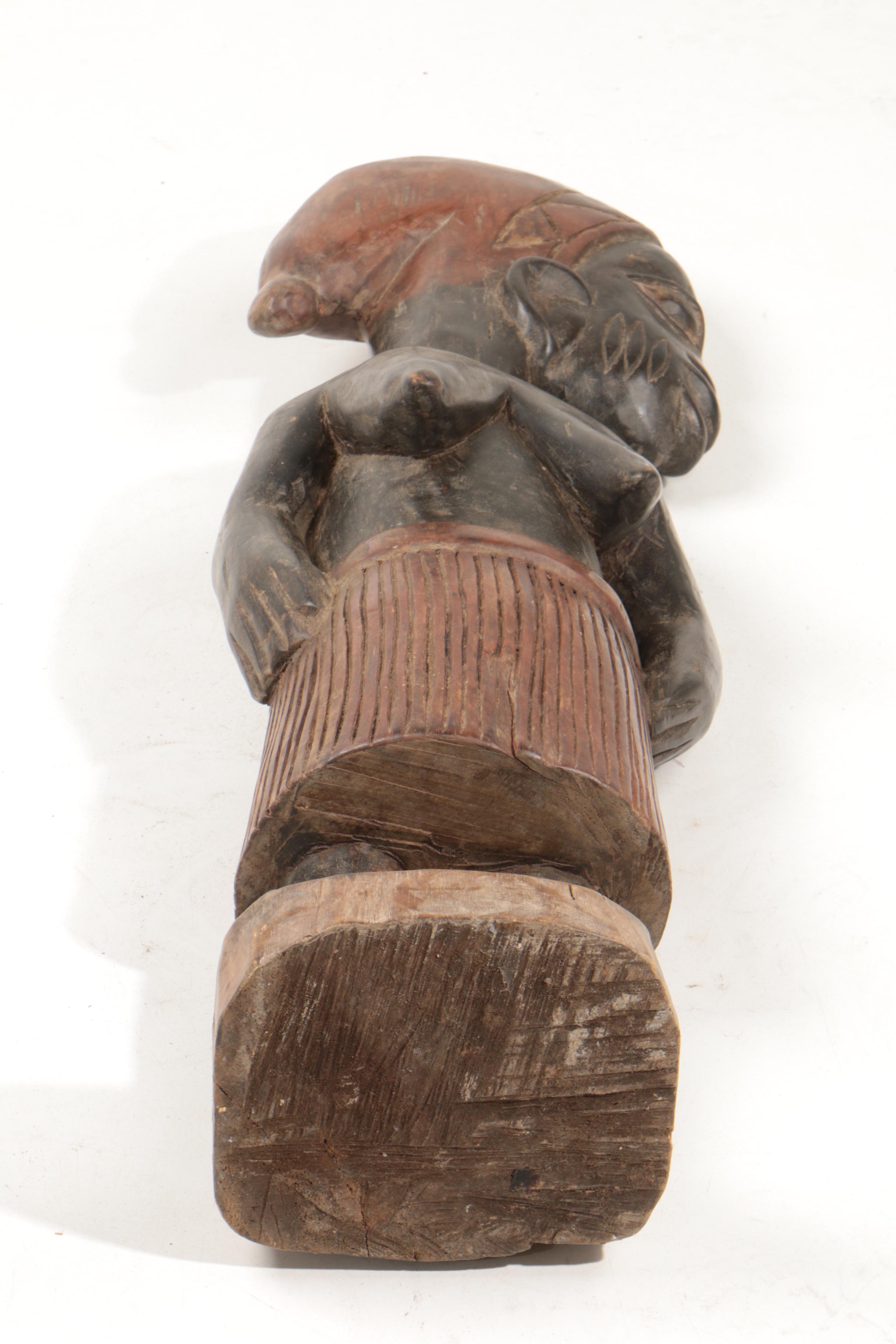 Yoruba Style Wooden Sculpture