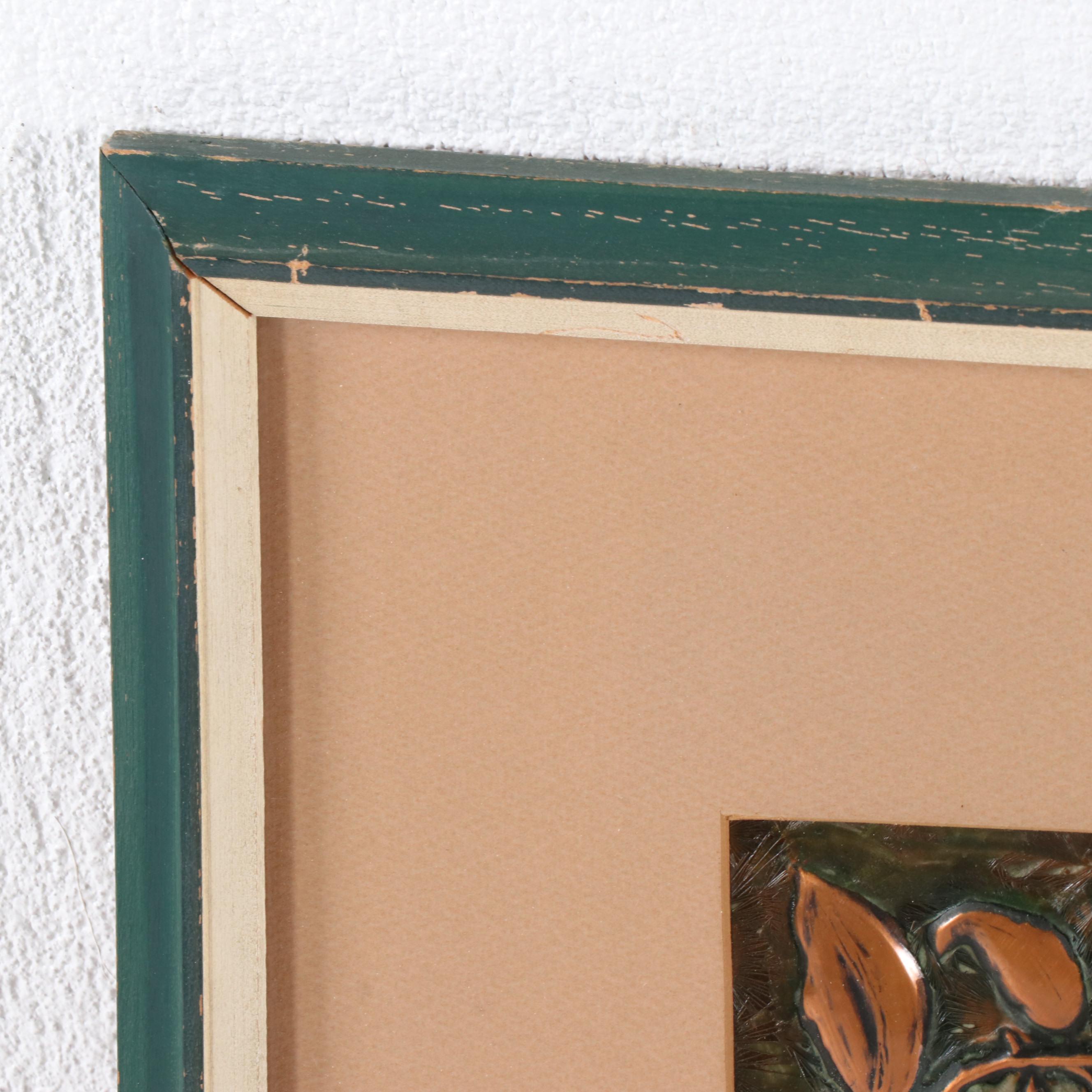 Asian Influenced Copper Repoussé Panels
