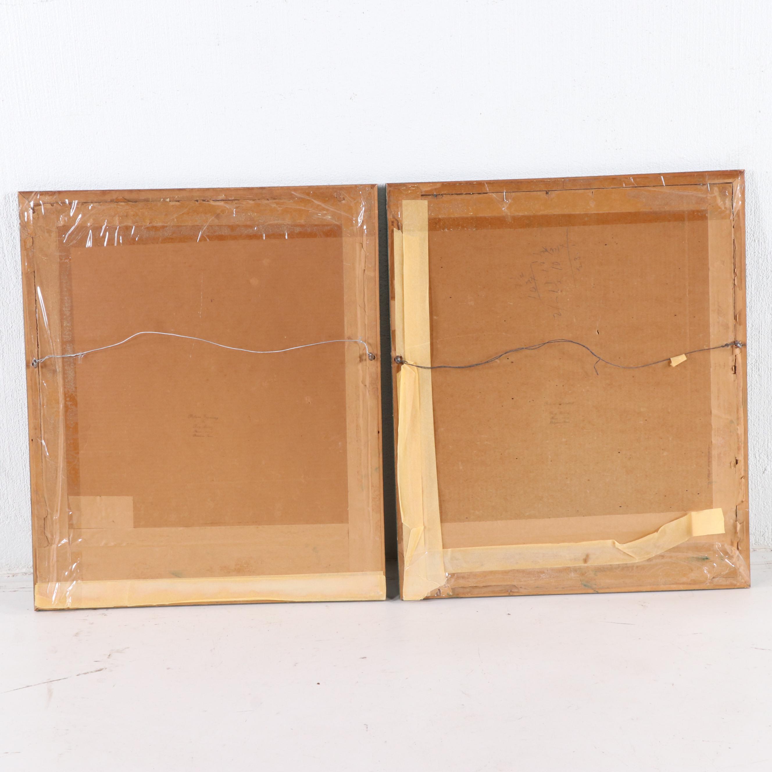 Asian Influenced Copper Repoussé Panels