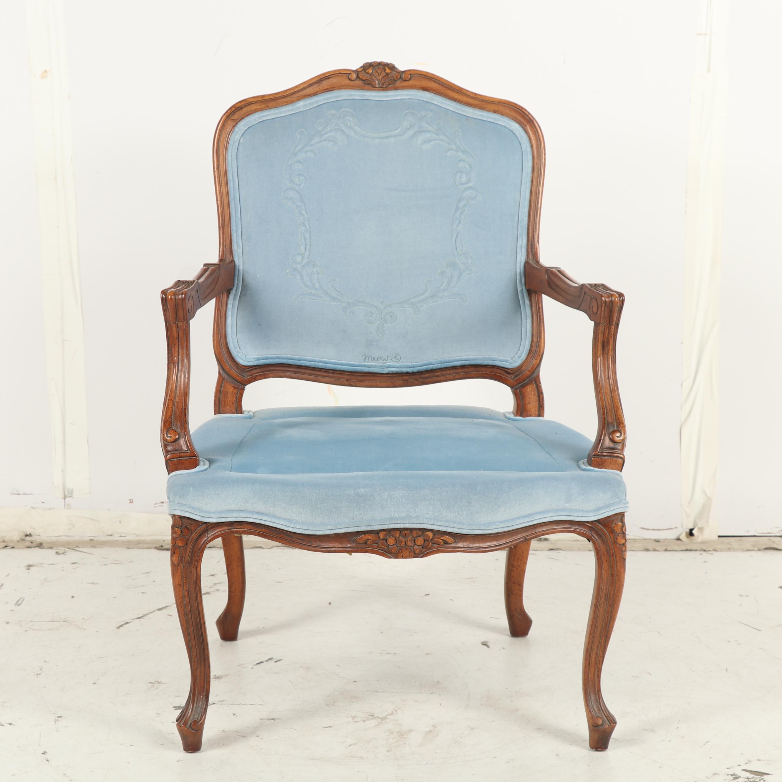 Woodmark Originals, Louis XV Style Walnut-Stained Fauteuil