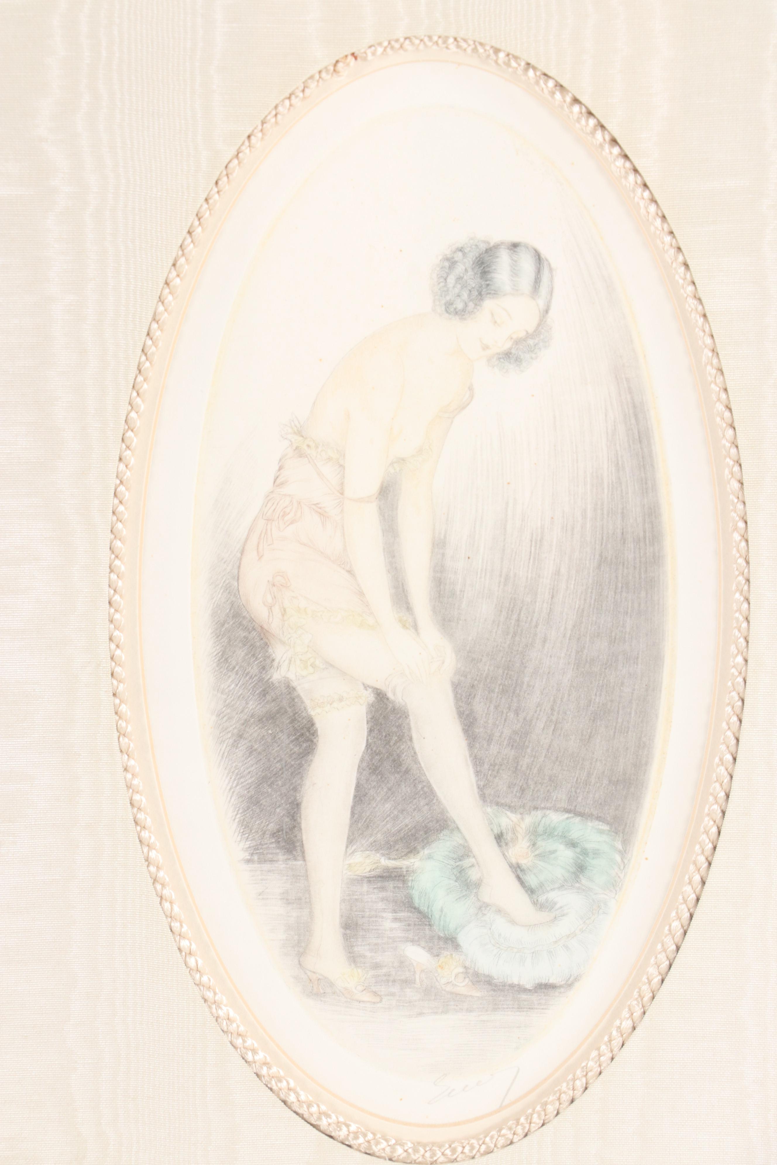 Hand-Colored Boudoir Etchings