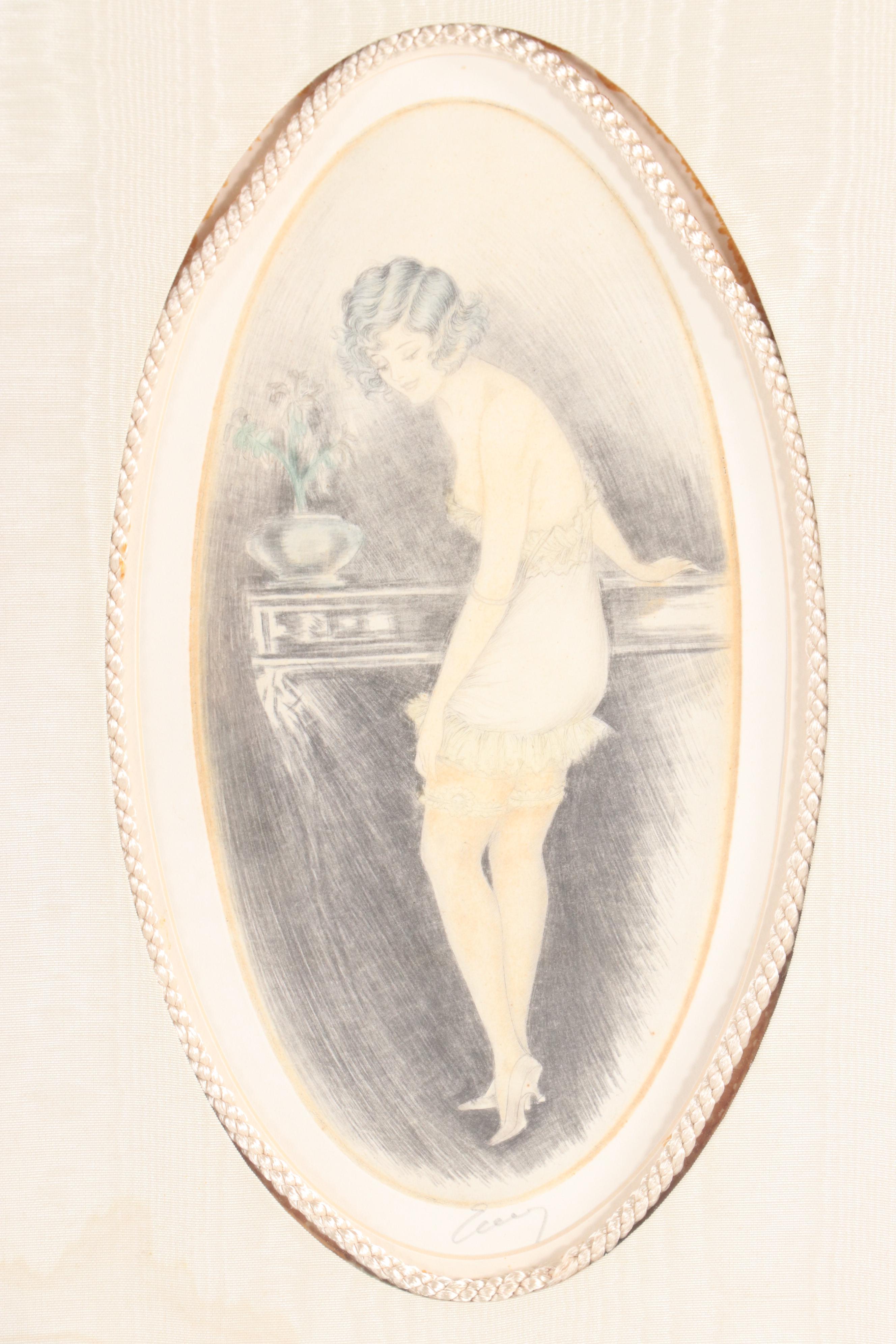 Hand-Colored Boudoir Etchings