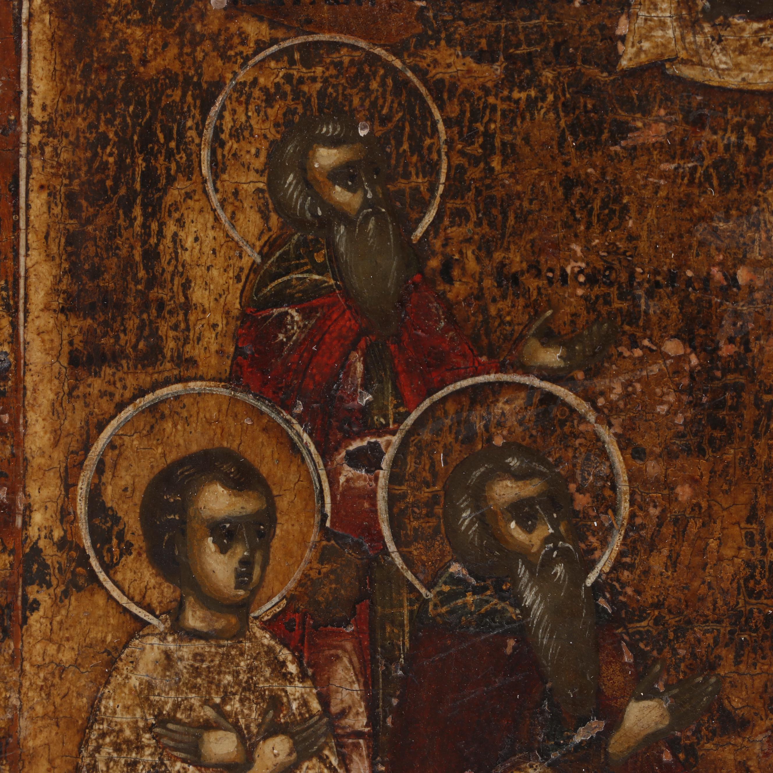 Early 19th Century Russian Orthodox Icon Oil Painting