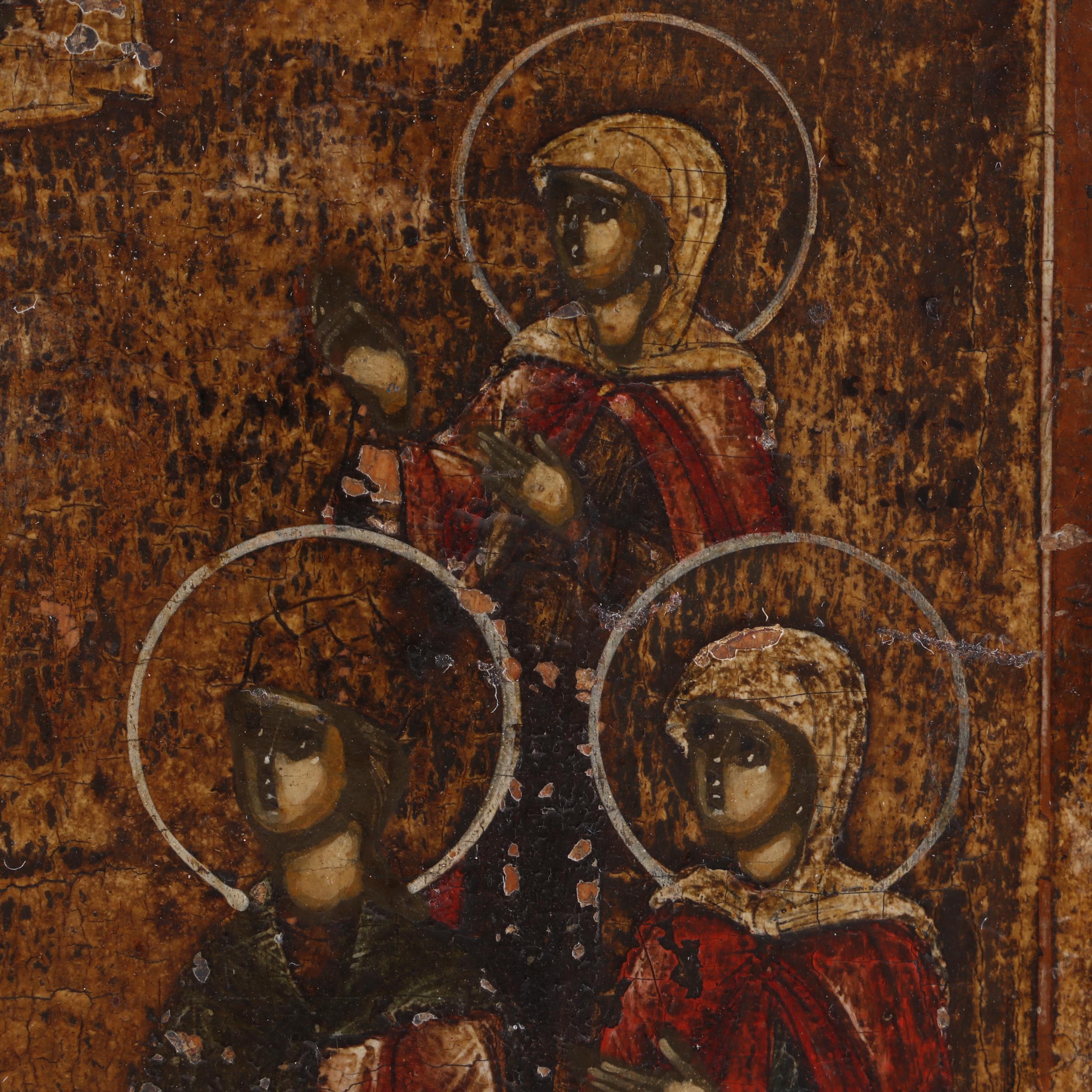 Early 19th Century Russian Orthodox Icon Oil Painting