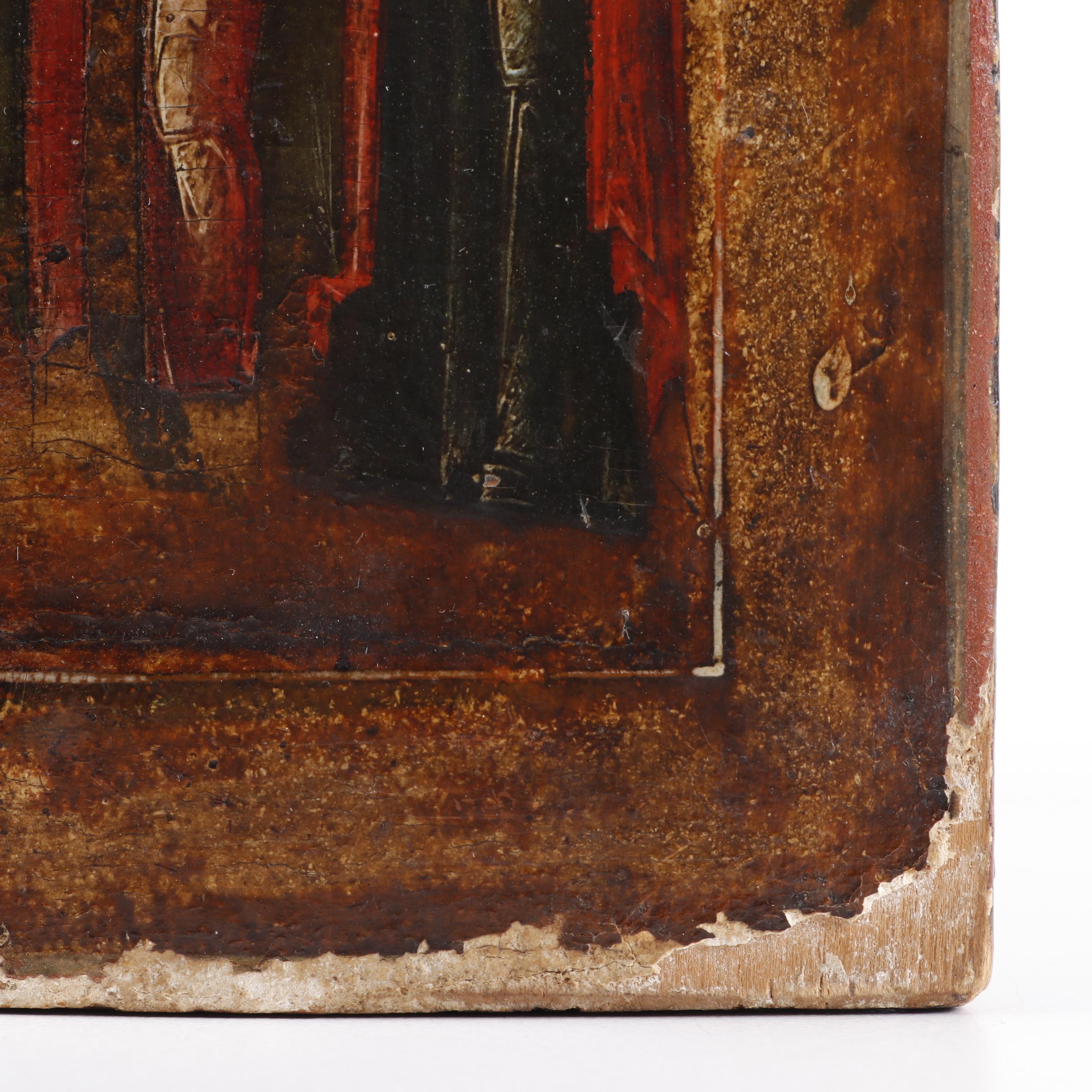 Early 19th Century Russian Orthodox Icon Oil Painting