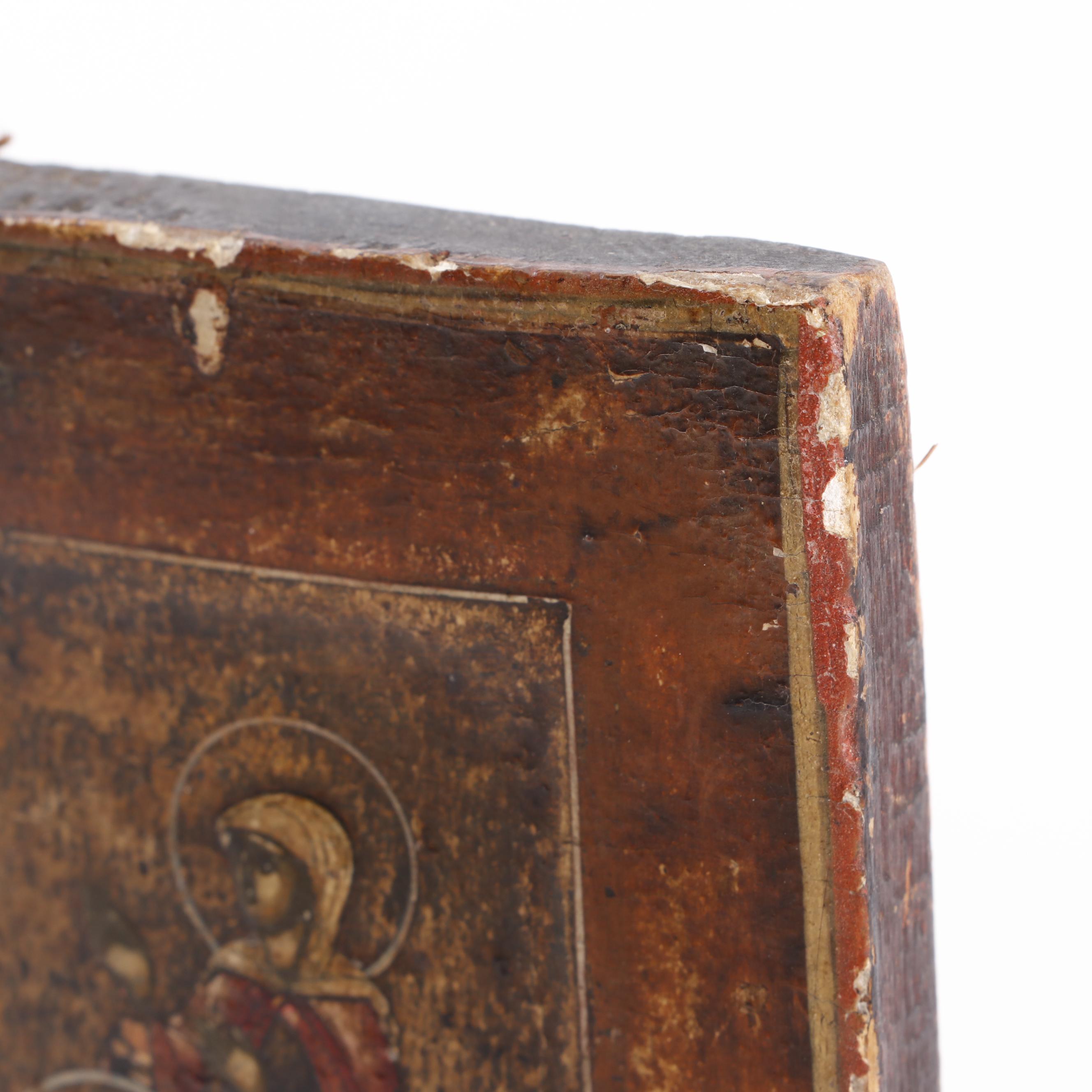 Early 19th Century Russian Orthodox Icon Oil Painting