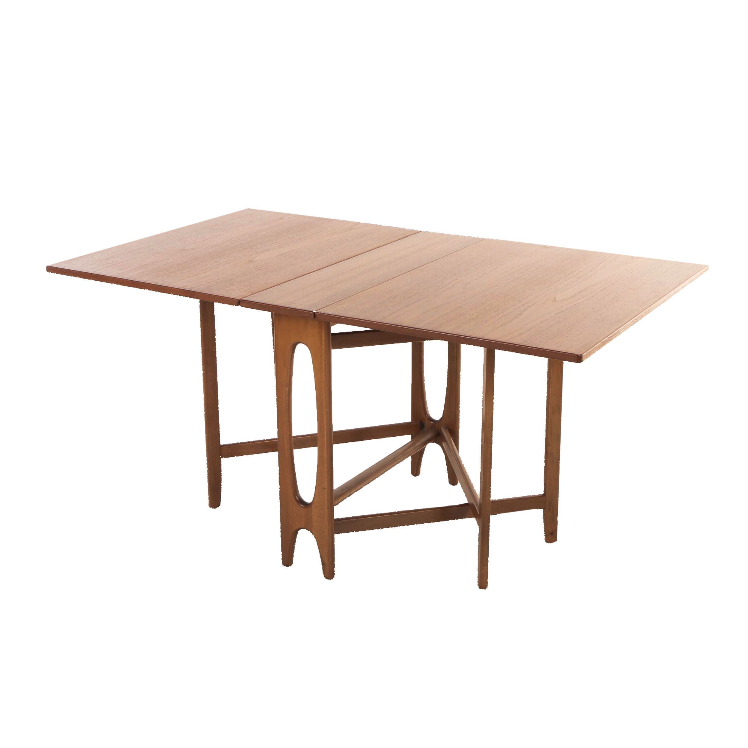 Norwegian Modern Teak Drop-Leaf Table, Circa 1960