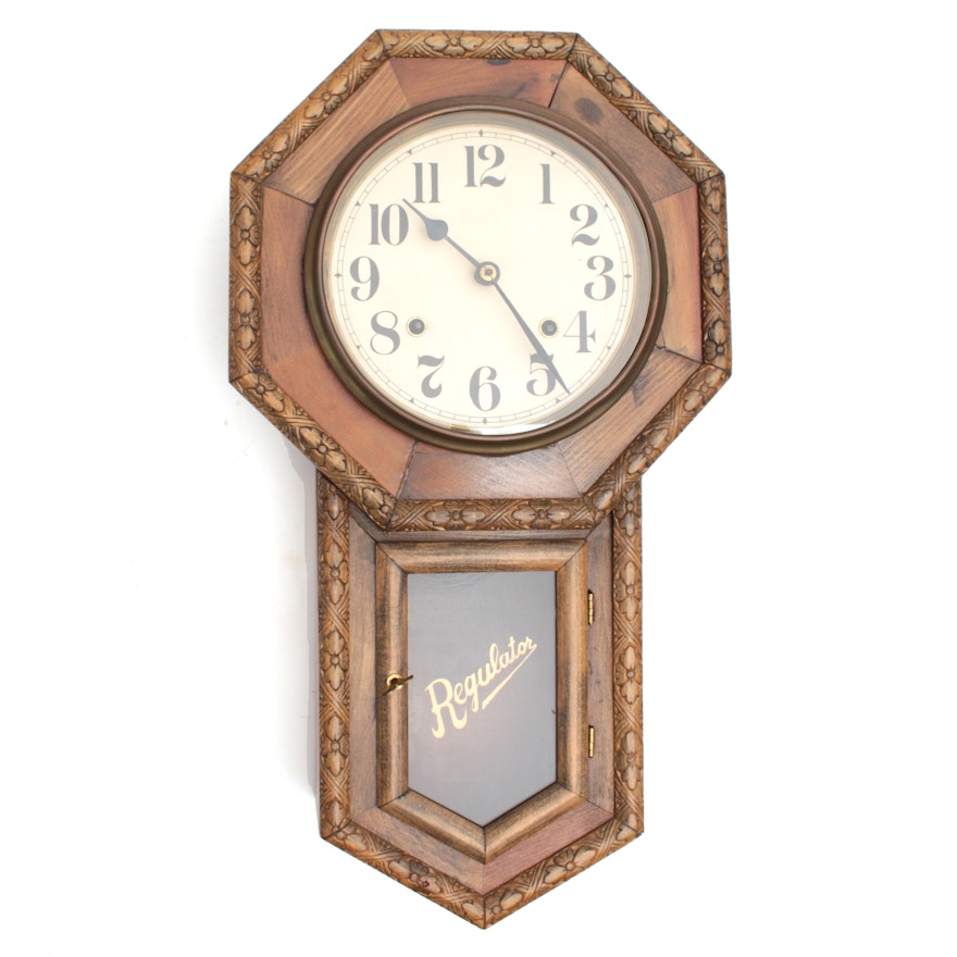 Regulator Wall Clock, circa 1900