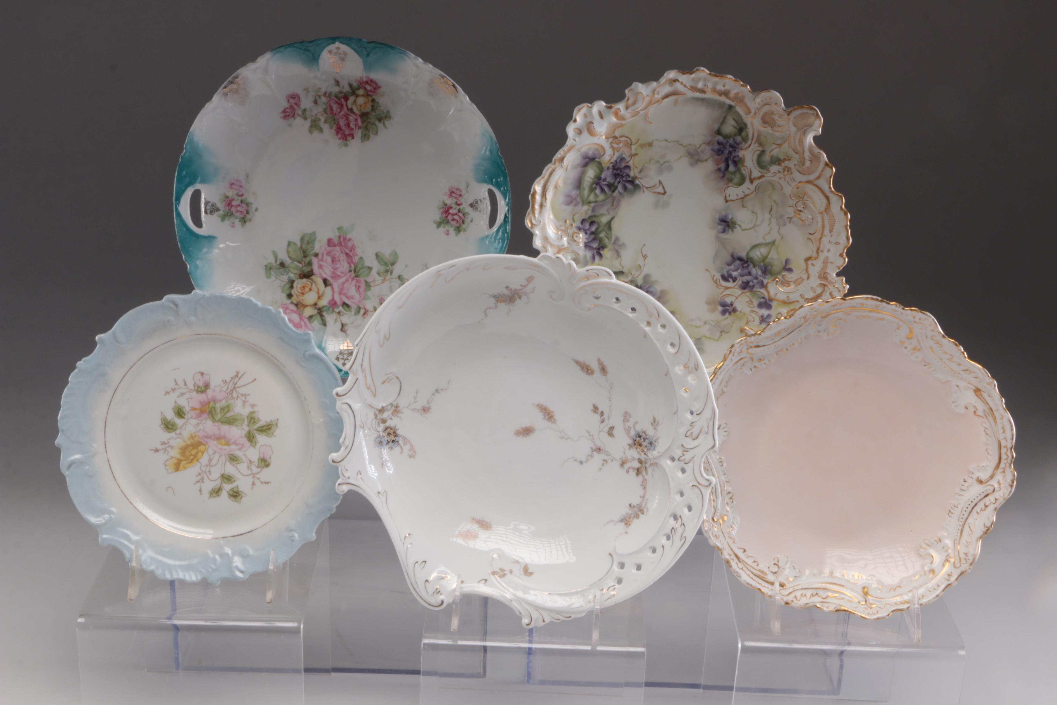 Haviland, Z S & Co., and Other Hand-Painted Porcelain Dinnerware